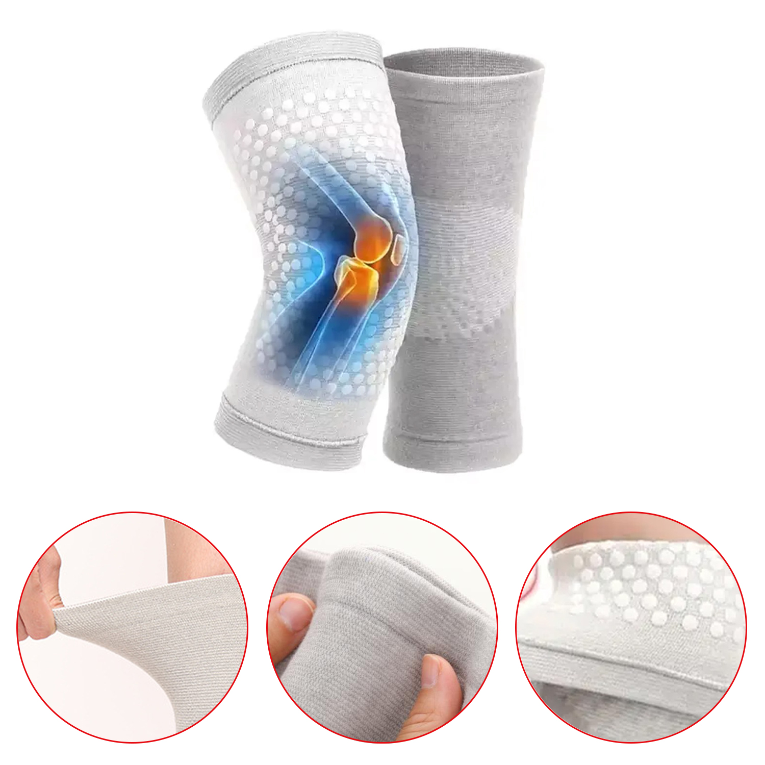 2PCS Warm Knee Pads For Relieve Joint Pain And Inflammation Knitted Stretchy Leg Sleeve