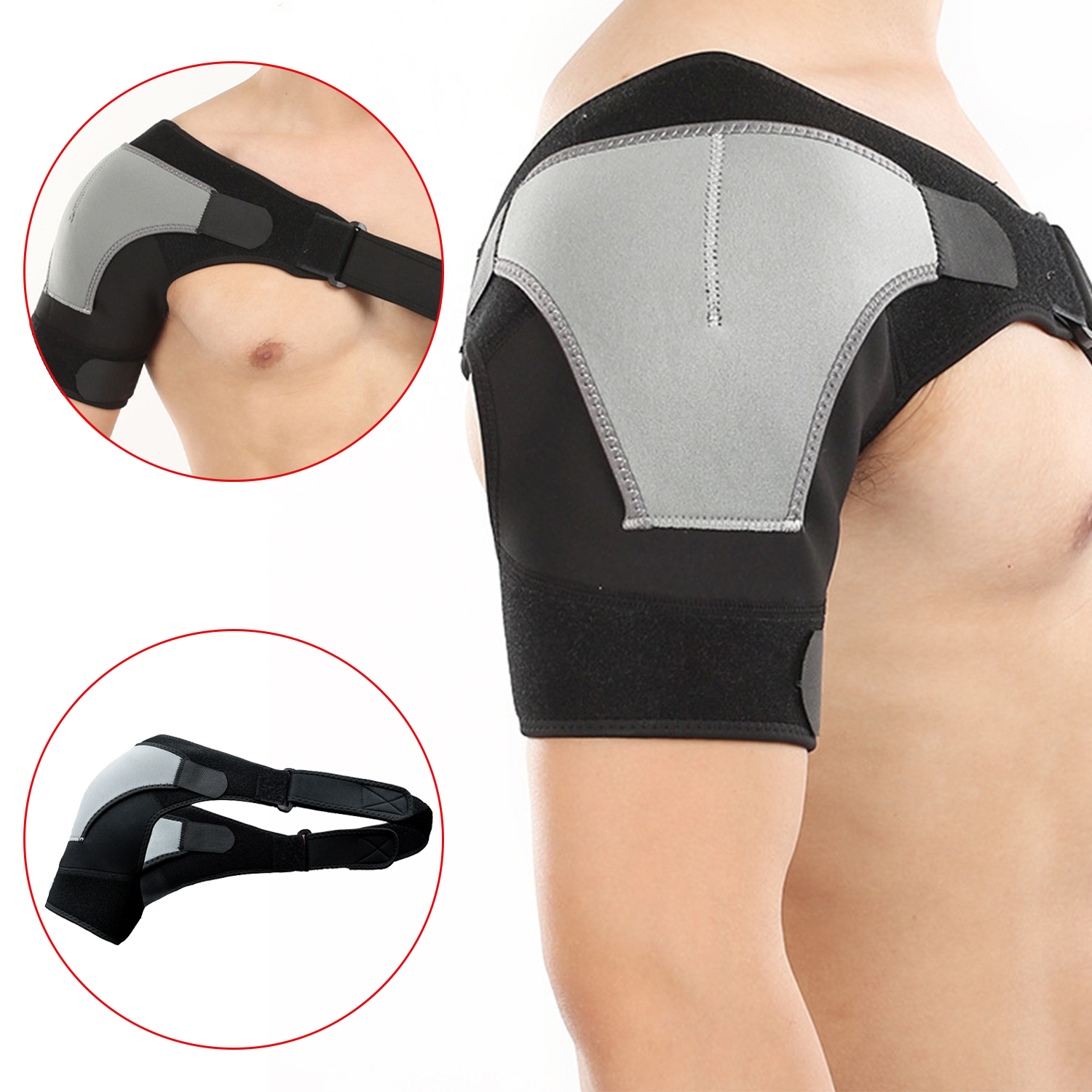 Sports Shoulder Pads Adjustable Straps Protective Shoulder Pads for Men And Women with Strained Shoulder Pain Shoulder Pads