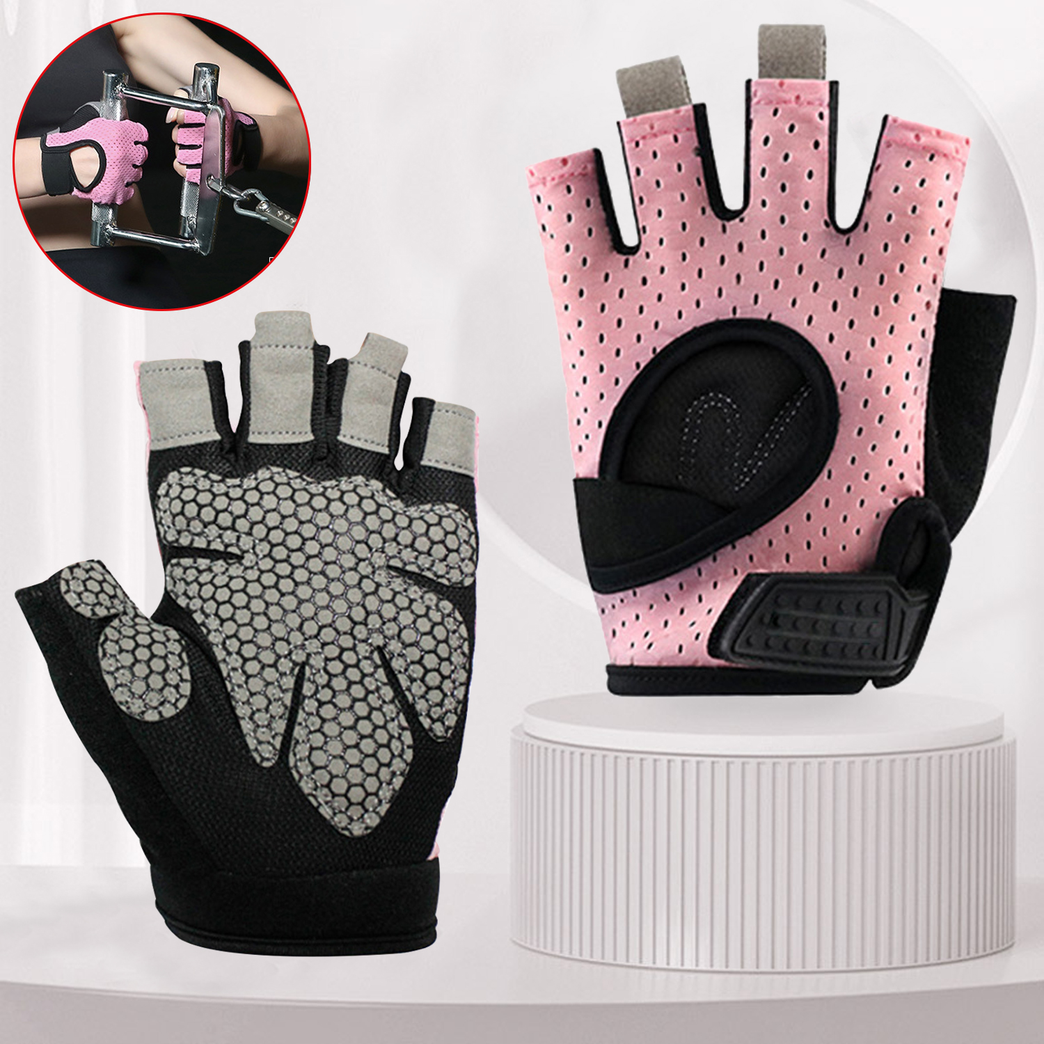 Fitness Non Slip Fingerless Gloves Weightlifting Men Women Glove Exercise Half Finger Fitness Sport Gloves