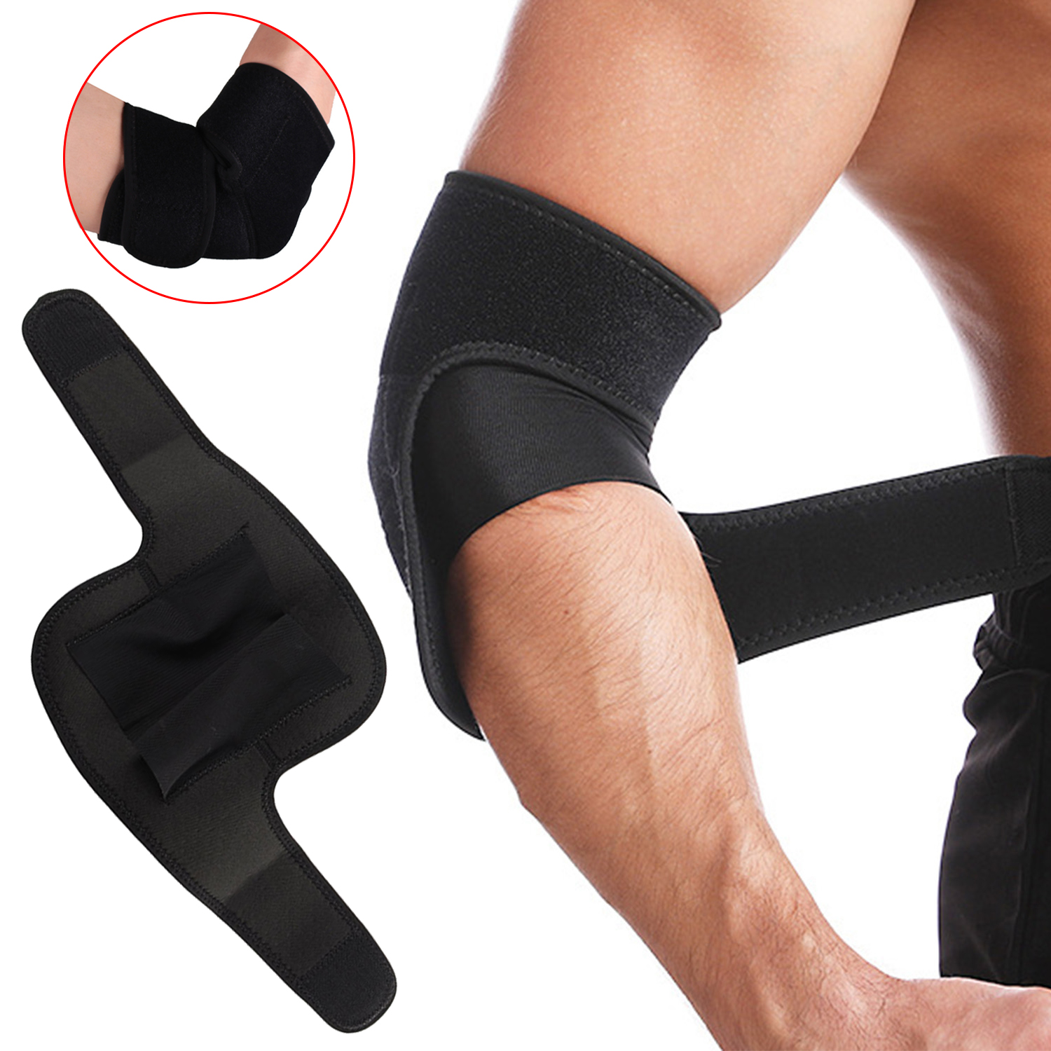 Protective Elbow Pad Sports Breathable Adjustable Basketball Running Elbow Pad