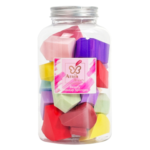21 Makeup Sponges with 1 Storage Jar