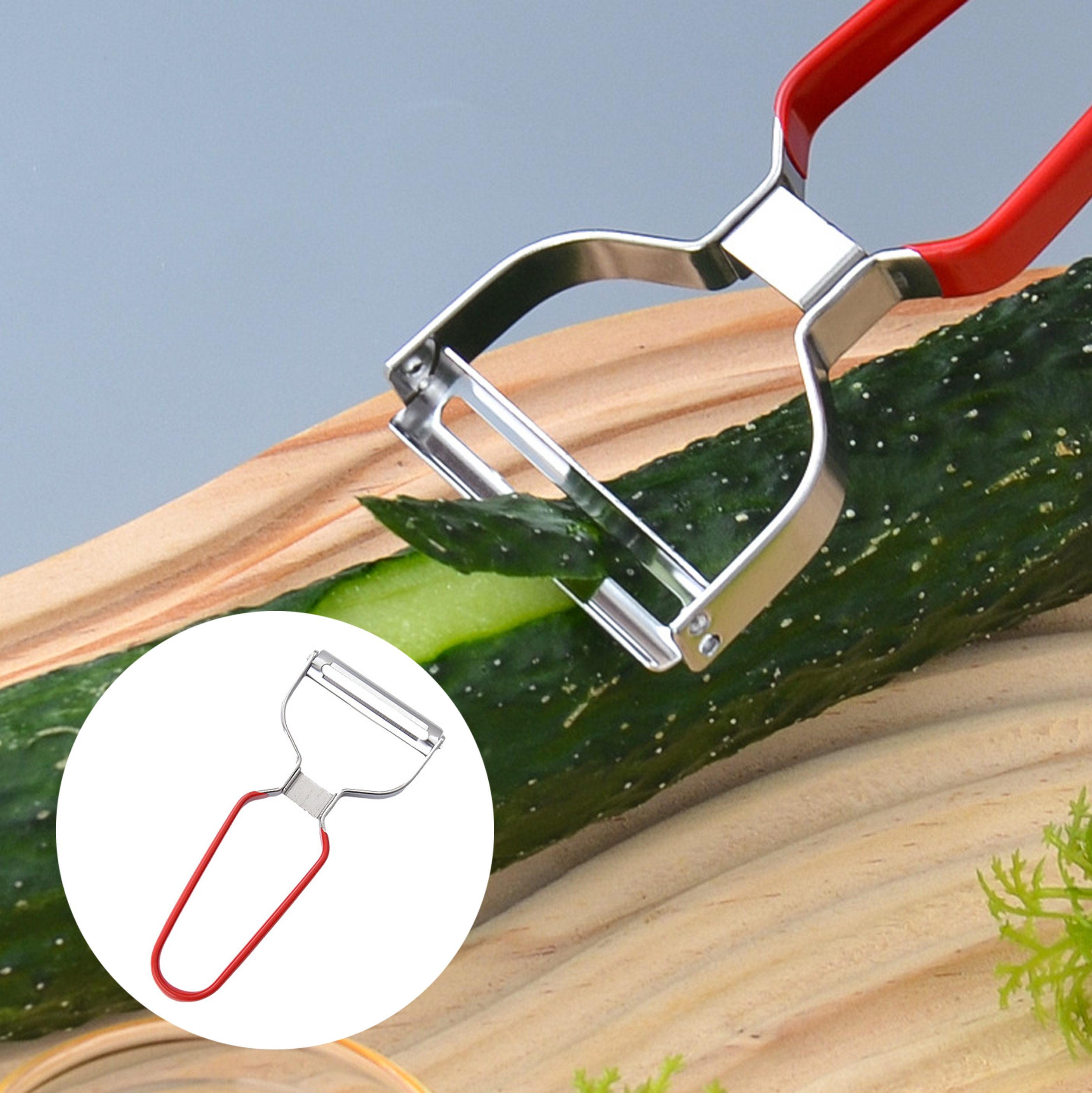 Stainless Steel Vegetable Peeler with Comfort Grip Handle