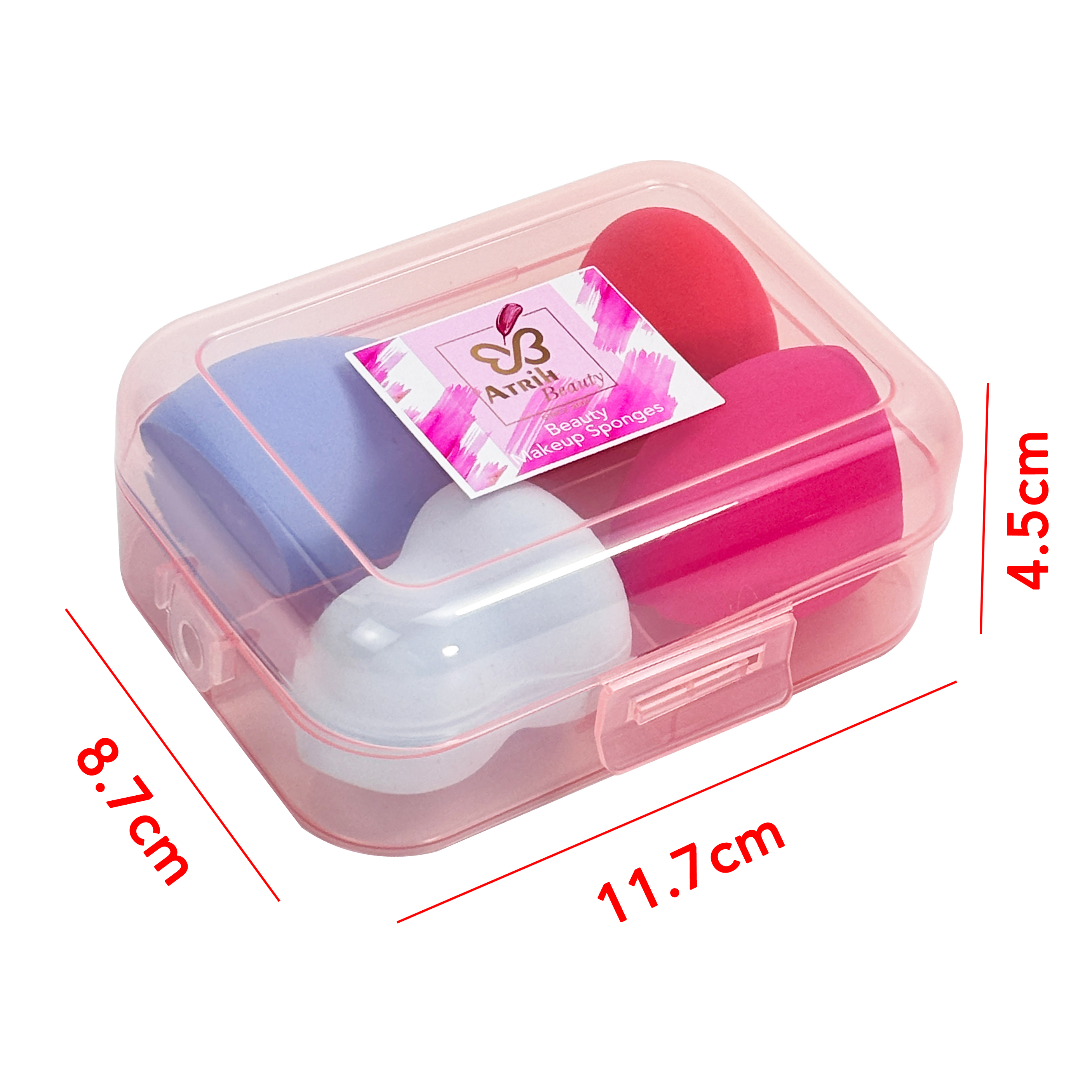 4 Makeup Sponges with 1 Storage Box