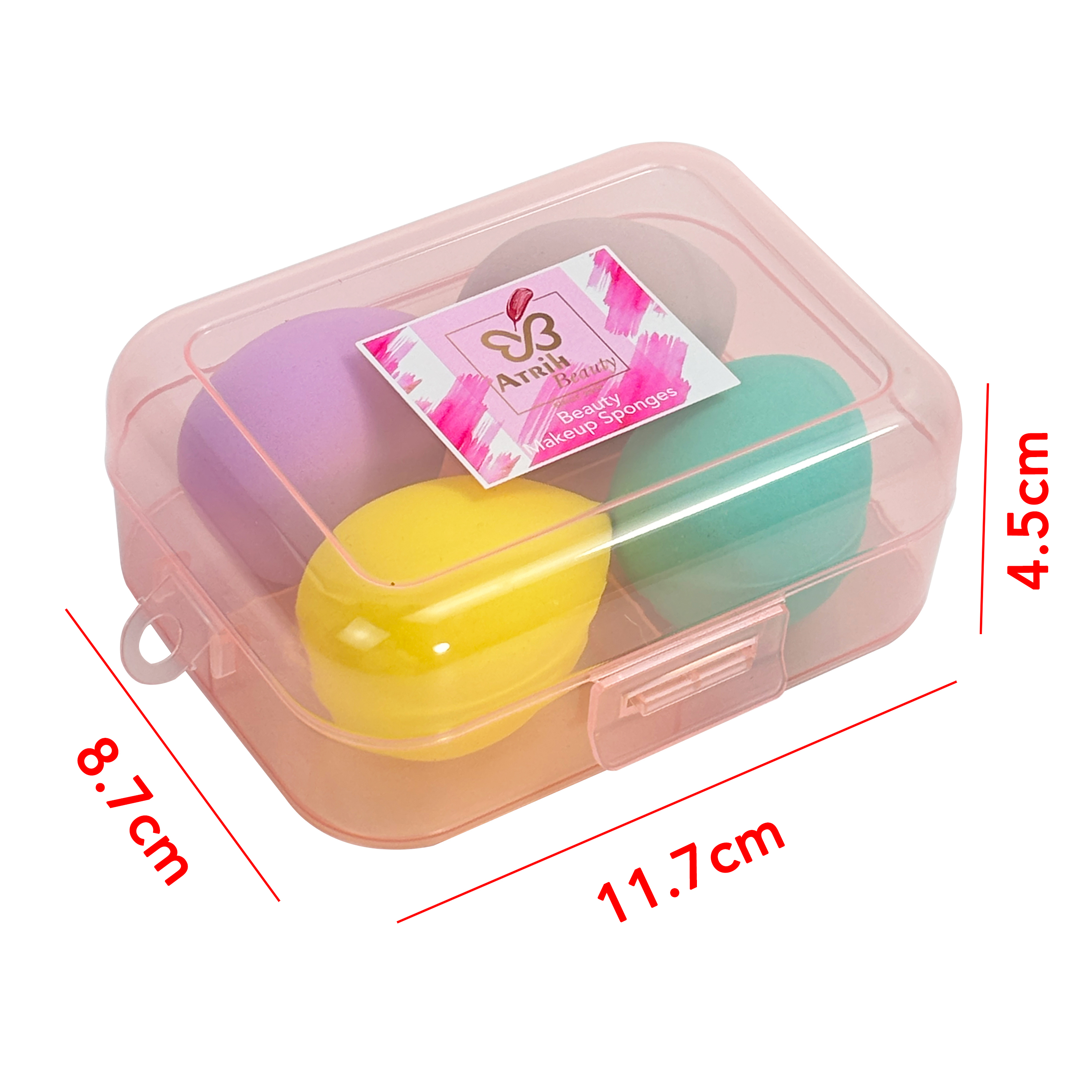 4 Makeup Sponges with 1 Storage Box