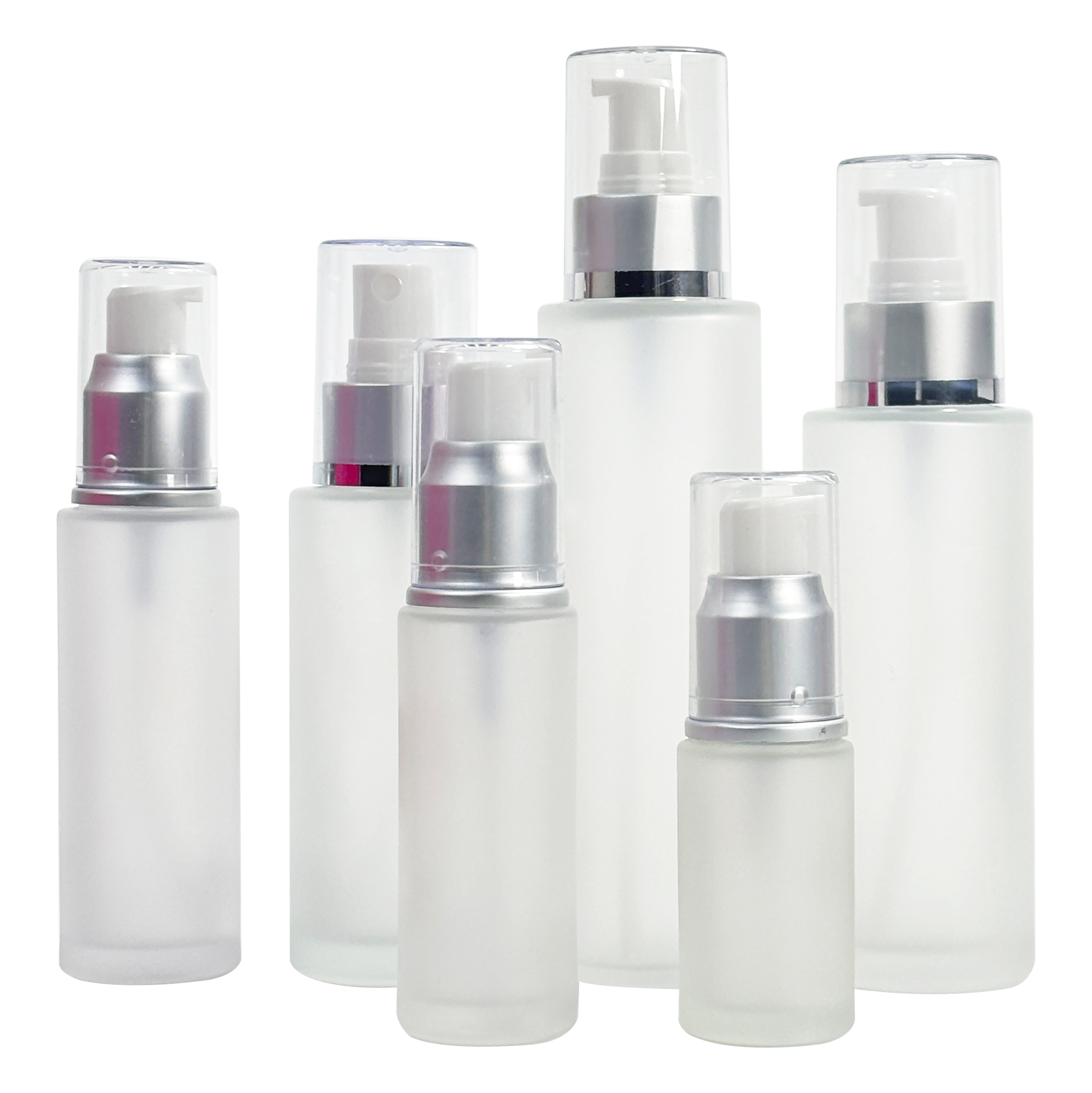 Frosted Glass Lotion Bottle