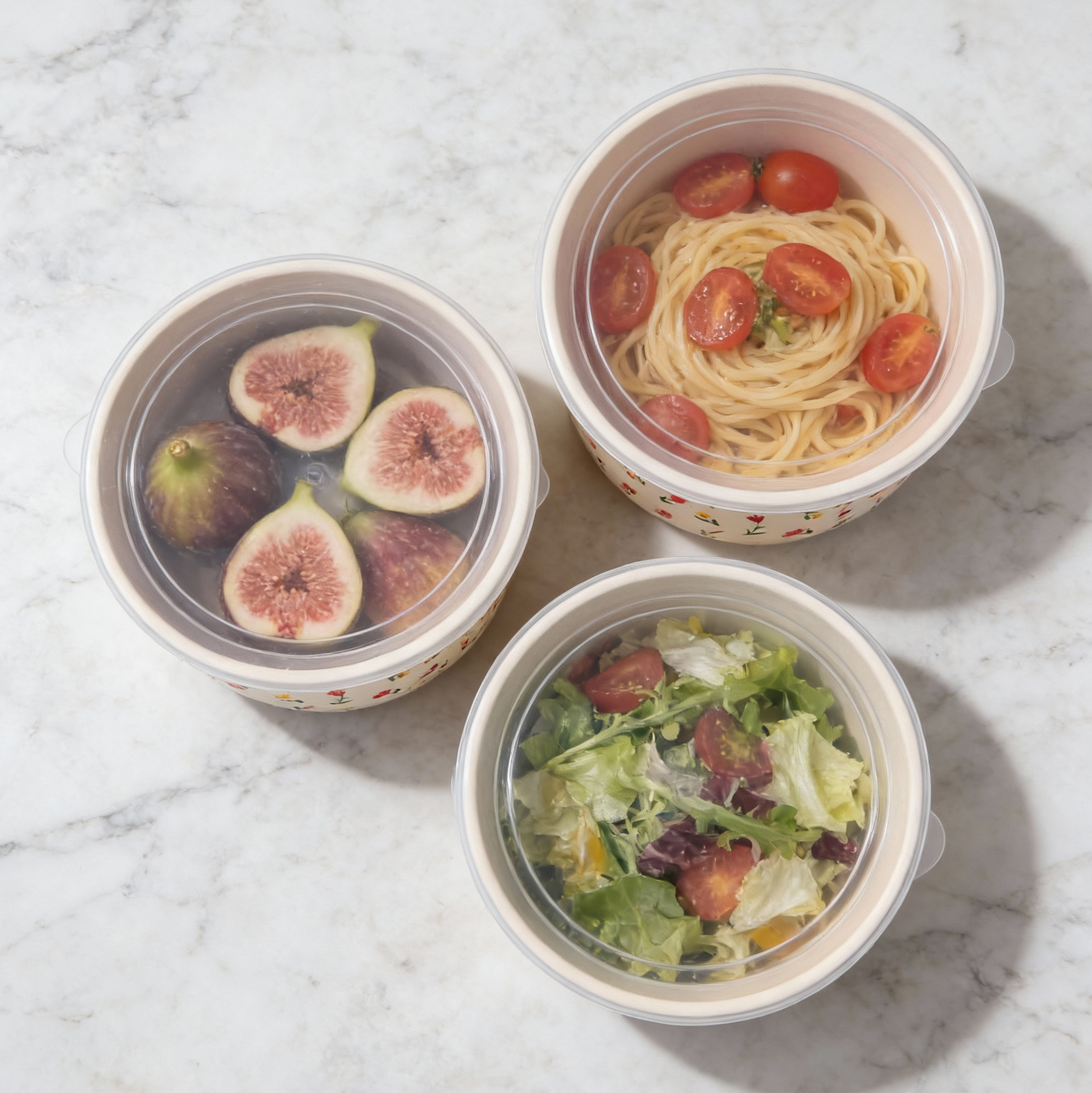 Mother's Day 3-pcs Floral Food Container Set