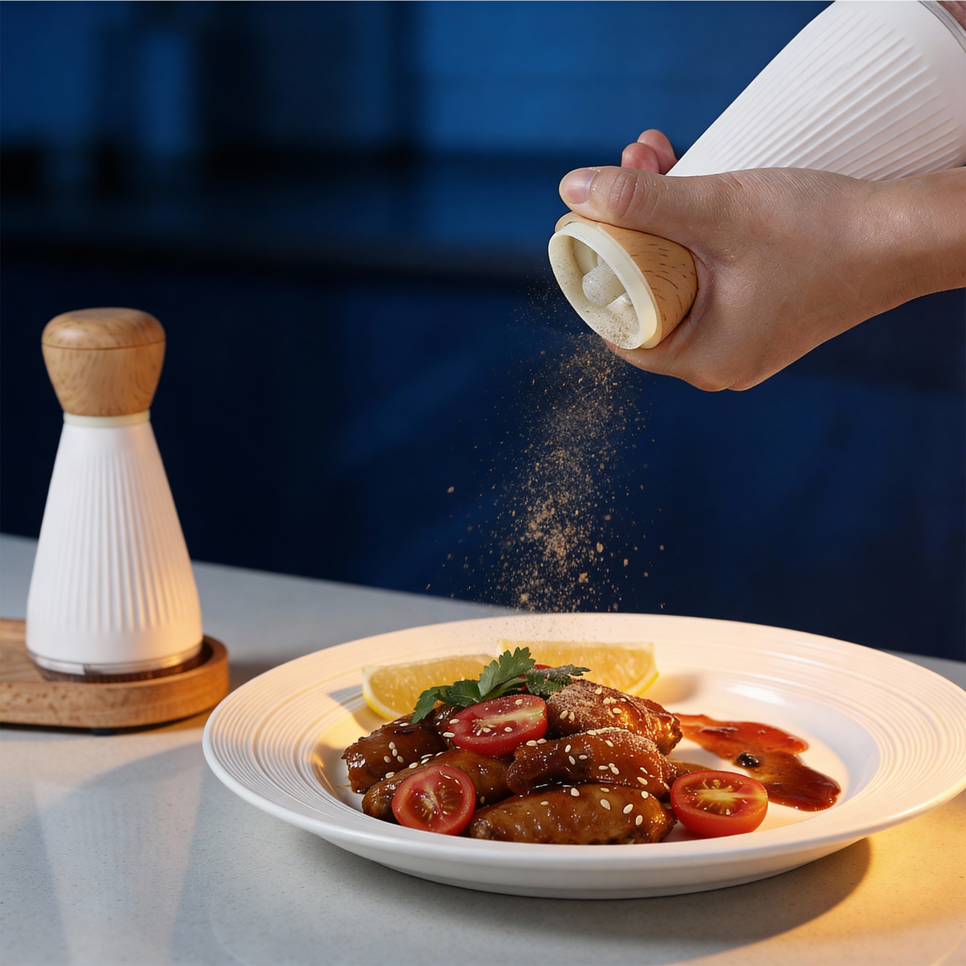 Mother's Day Gifts White Wooden Pepper Grinder Set