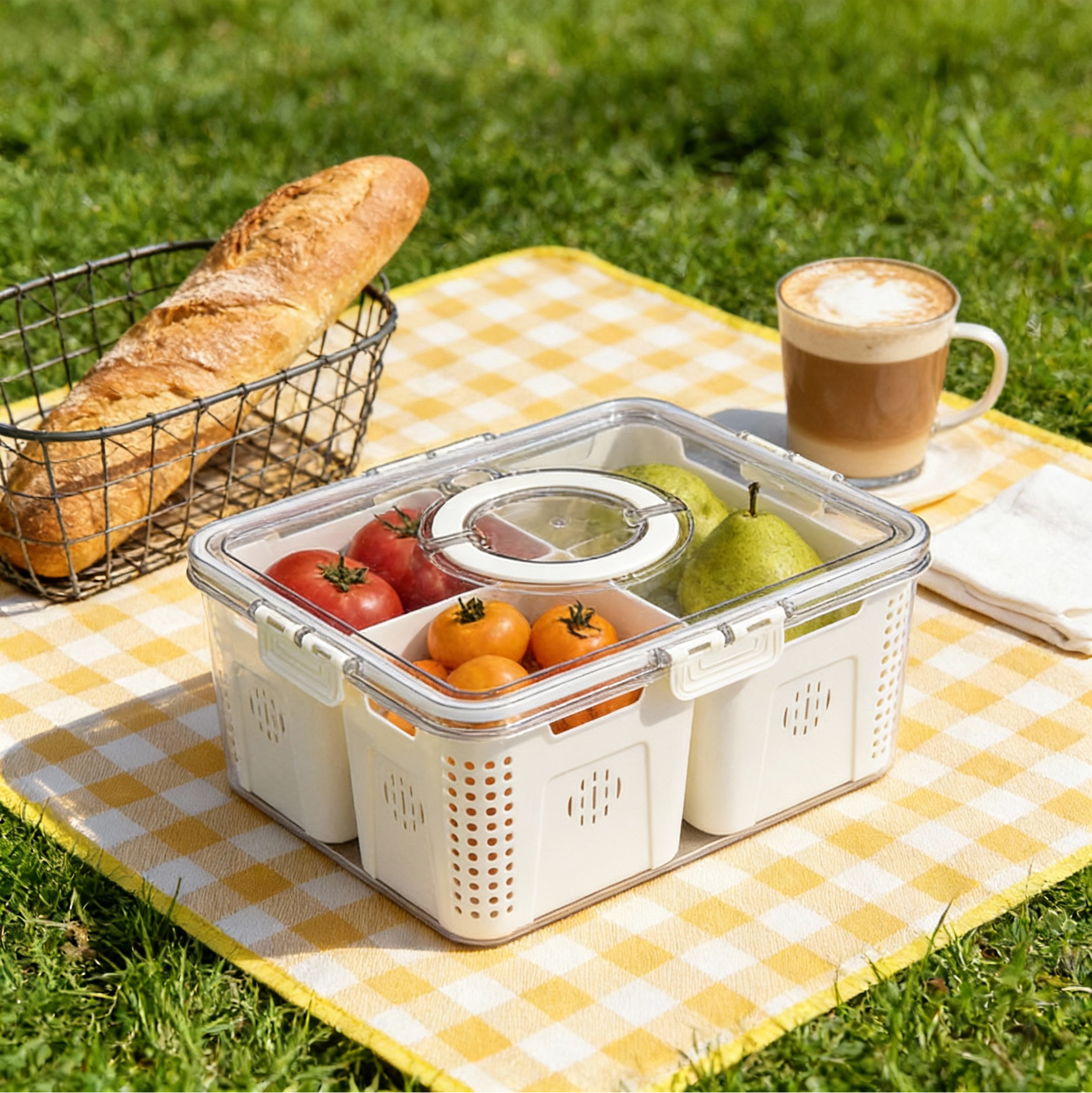 Mother's Day 3-grids Snack Box Container