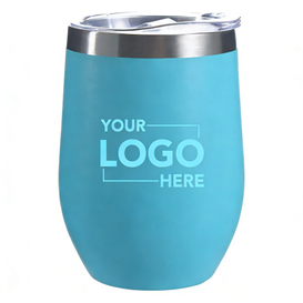 12oz Stainless Steel Wine Tumbler Turquoise Insulated Drinkware