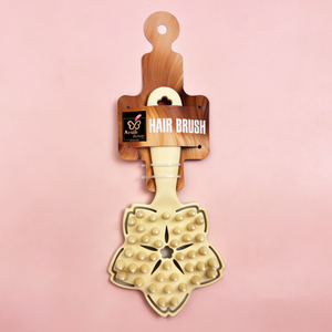 Beige Cherry Blossom Vented Hair Brush