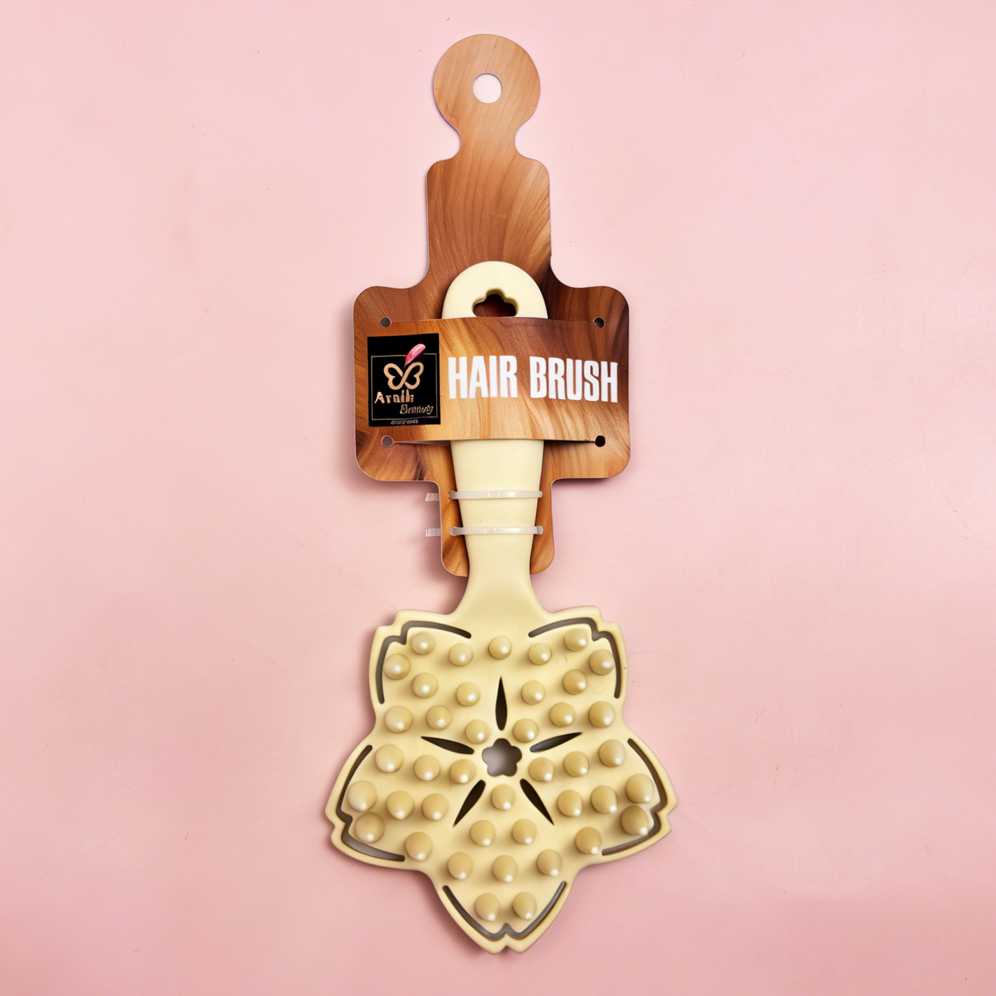 Beige Cherry Blossom Vented Hair Brush