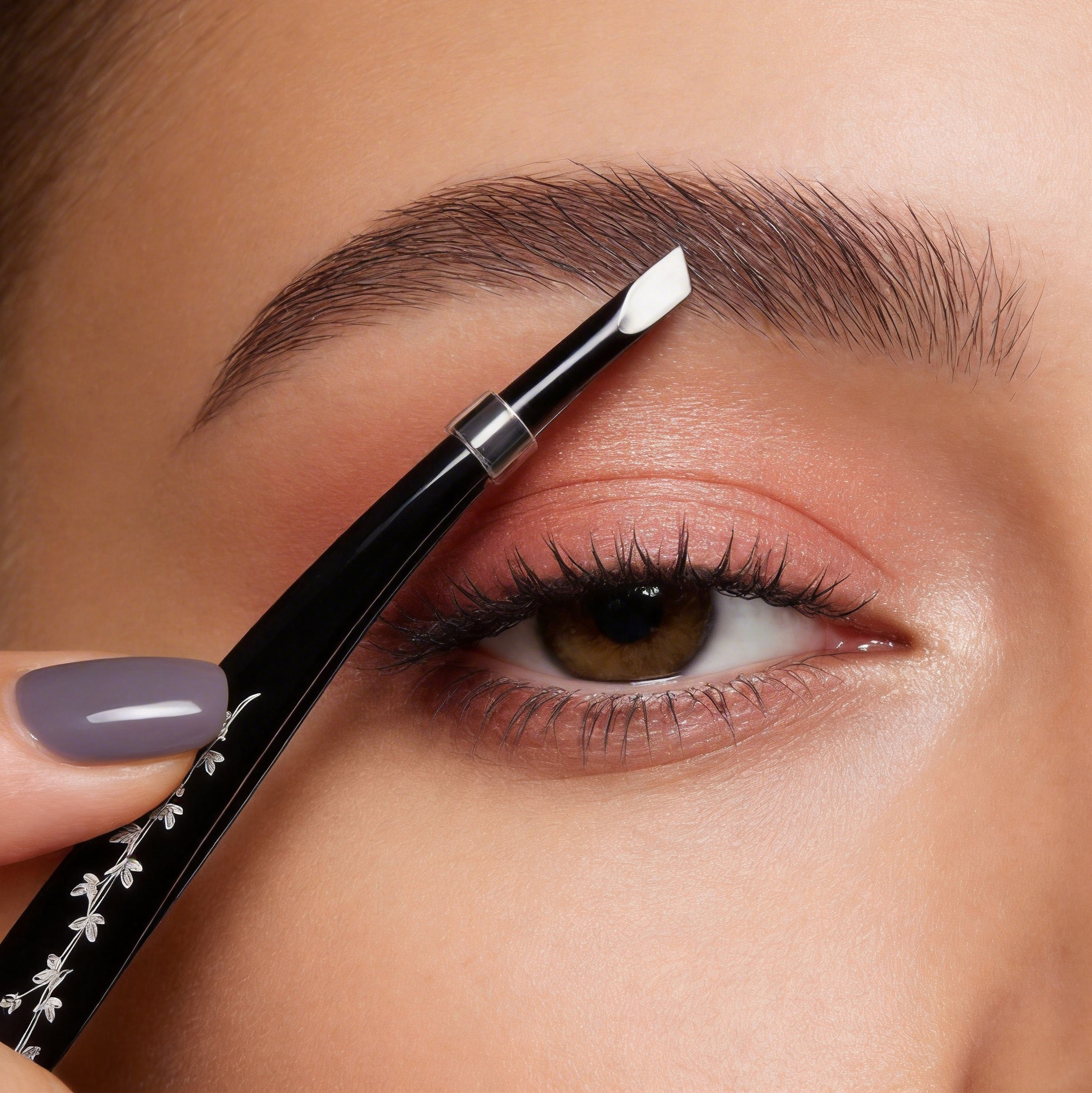 Rose Pattern Slant Tweezer