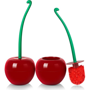 Cute Cherry Toilet Brush with Holder
