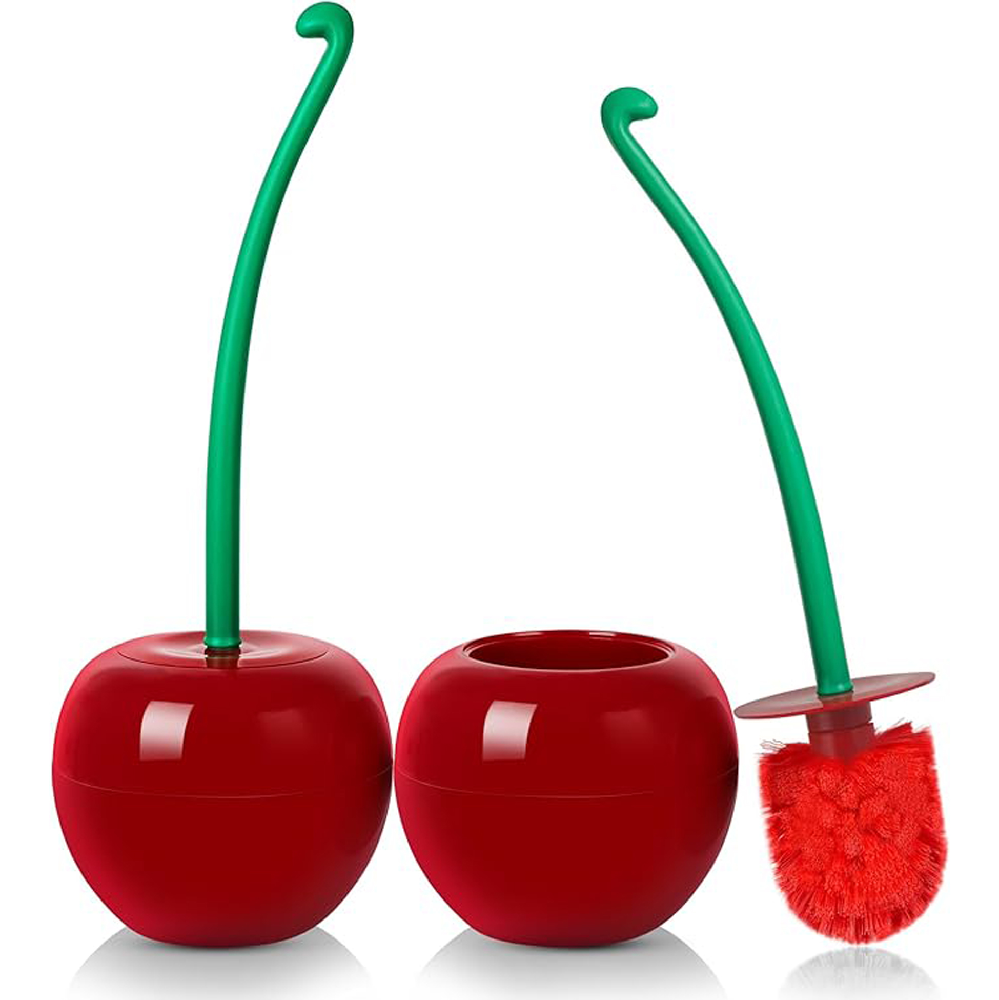 Cute Cherry Toilet Brush with Holder