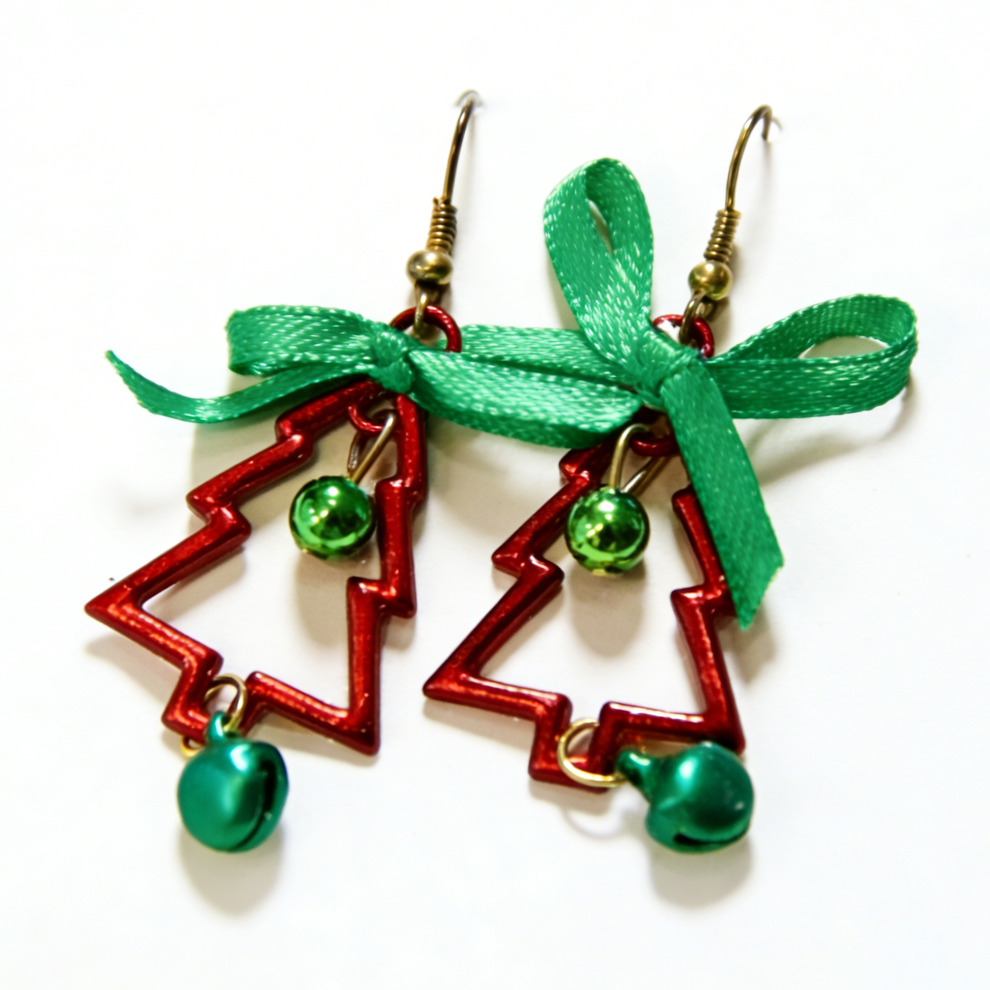 Christmas Tree Dangle Earrings