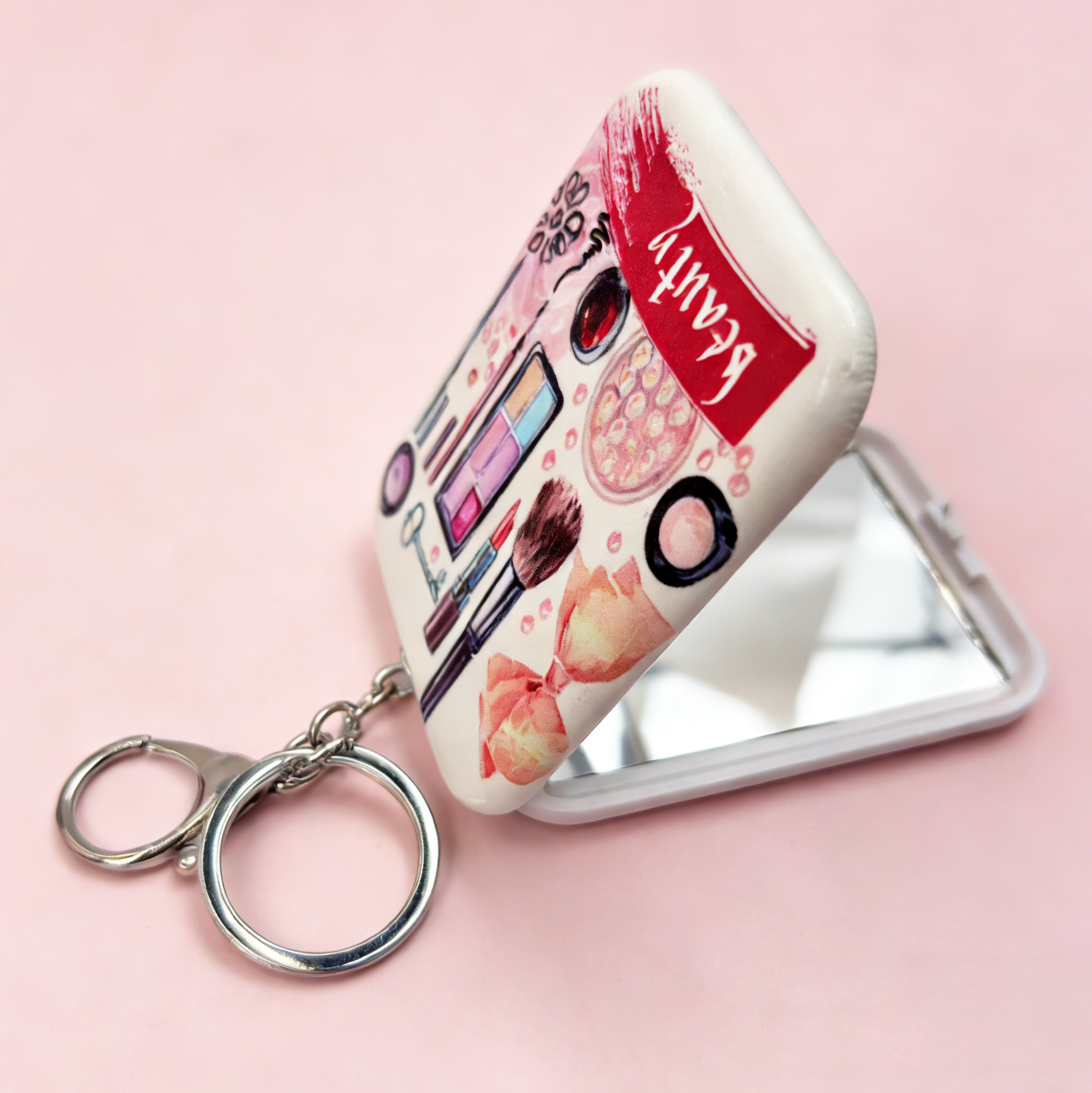 Beauty Print Rectangular Compact Mirror