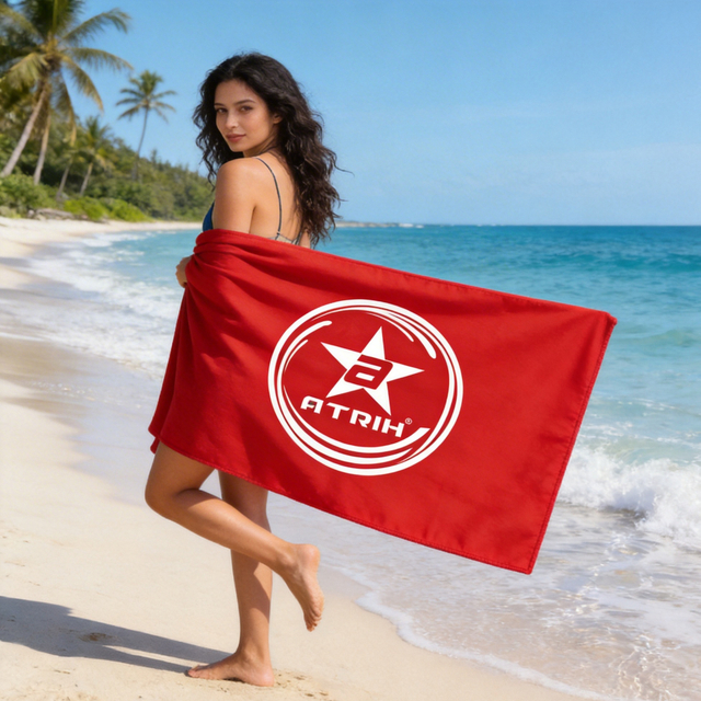 Red Soft Microfiber Quick-Dry Towel