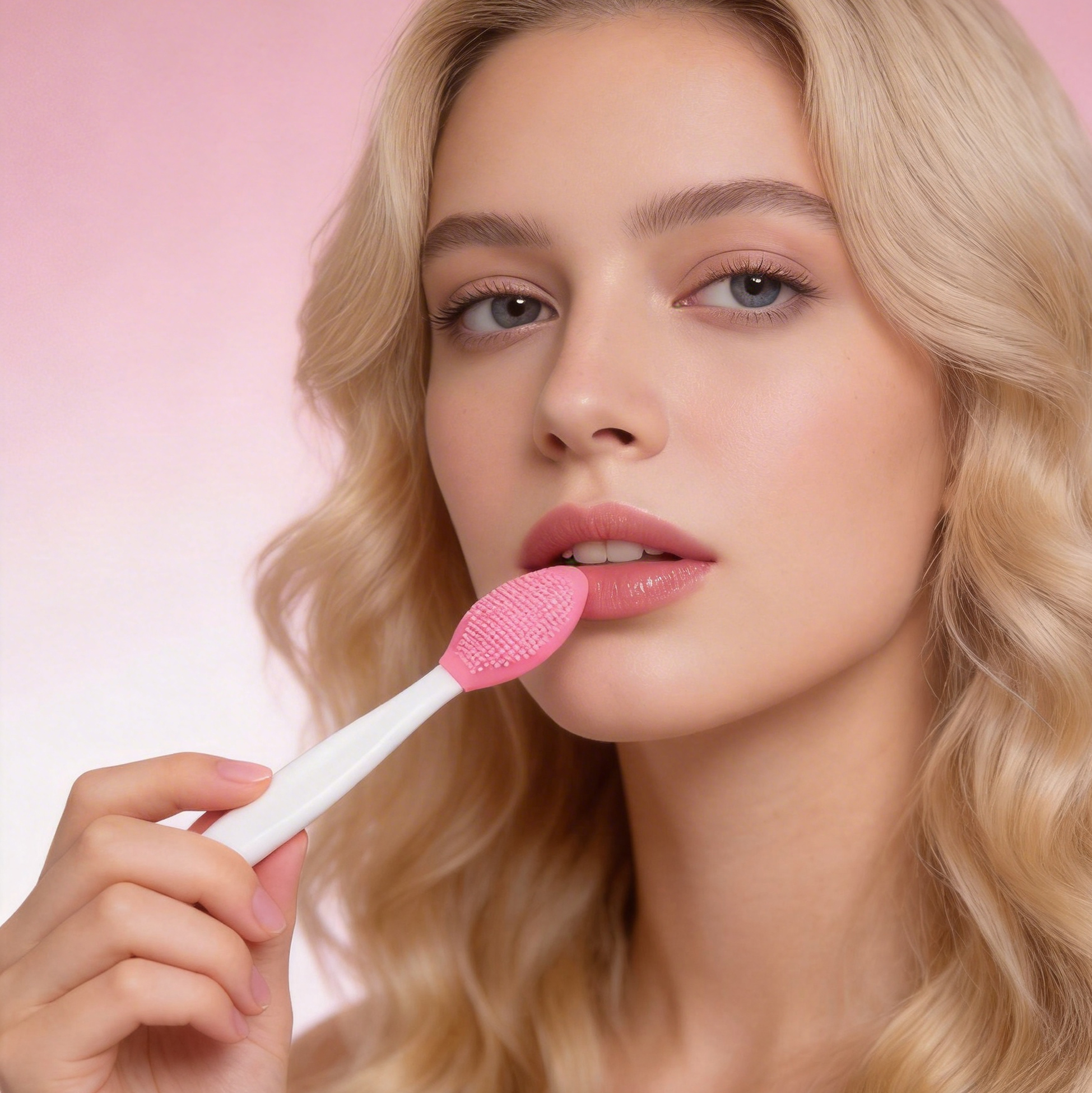 Dual-Ended Silicone Lip Scrub Brush