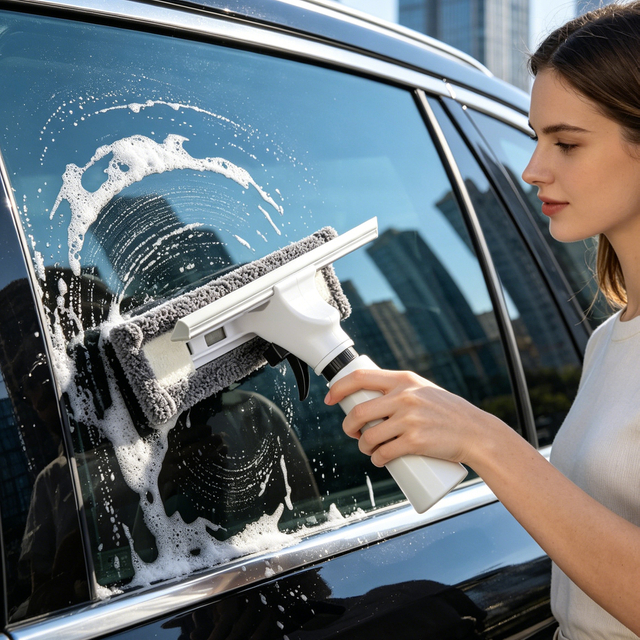 2-in-1 Window Squeegee with Spray Bottle