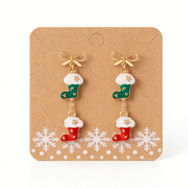 Christmas Stocking Dangle Earrings