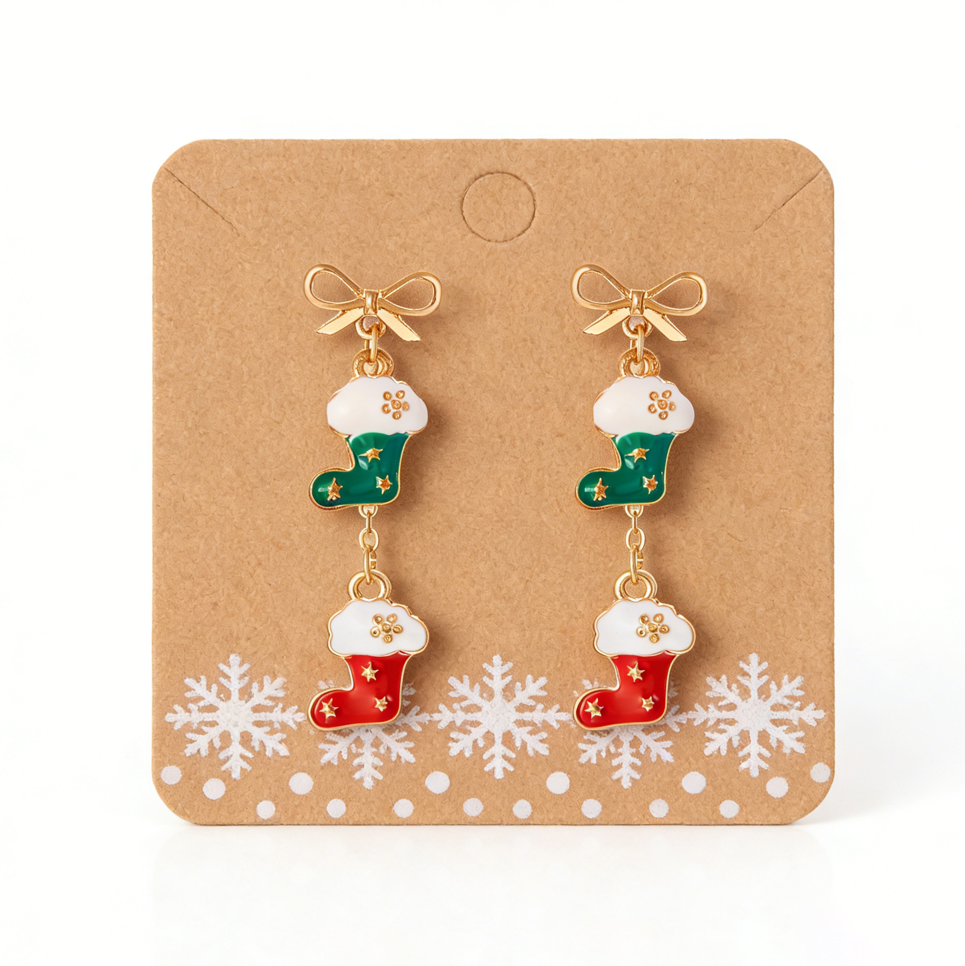 Christmas Stocking Dangle Earrings