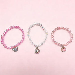 3Pcs Cute Animal Beaded Bracelets for Girls