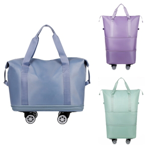 Expandable Rolling Duffle Bag Waterproof Travel Tote Bag with Wheels