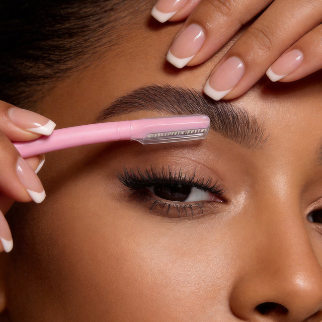 Curved Handle Eyebrow Razor for Women