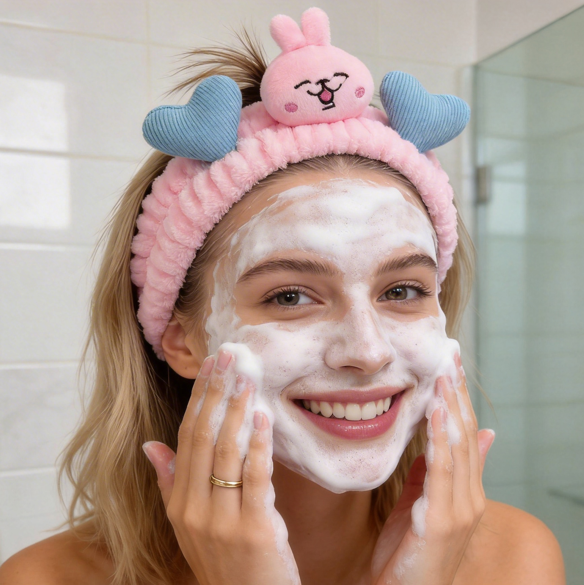 Pink Bunny Spa Headband
