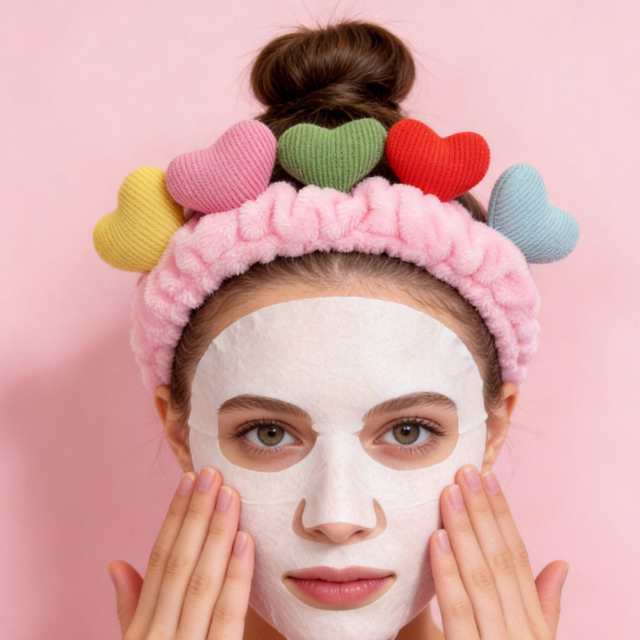 Pastel Heart Spa Headband