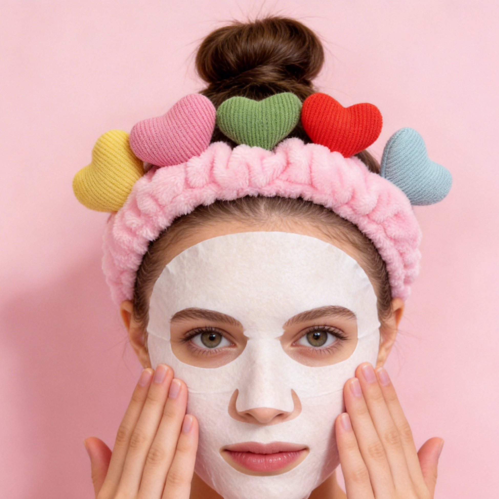 Pastel Heart Spa Headband