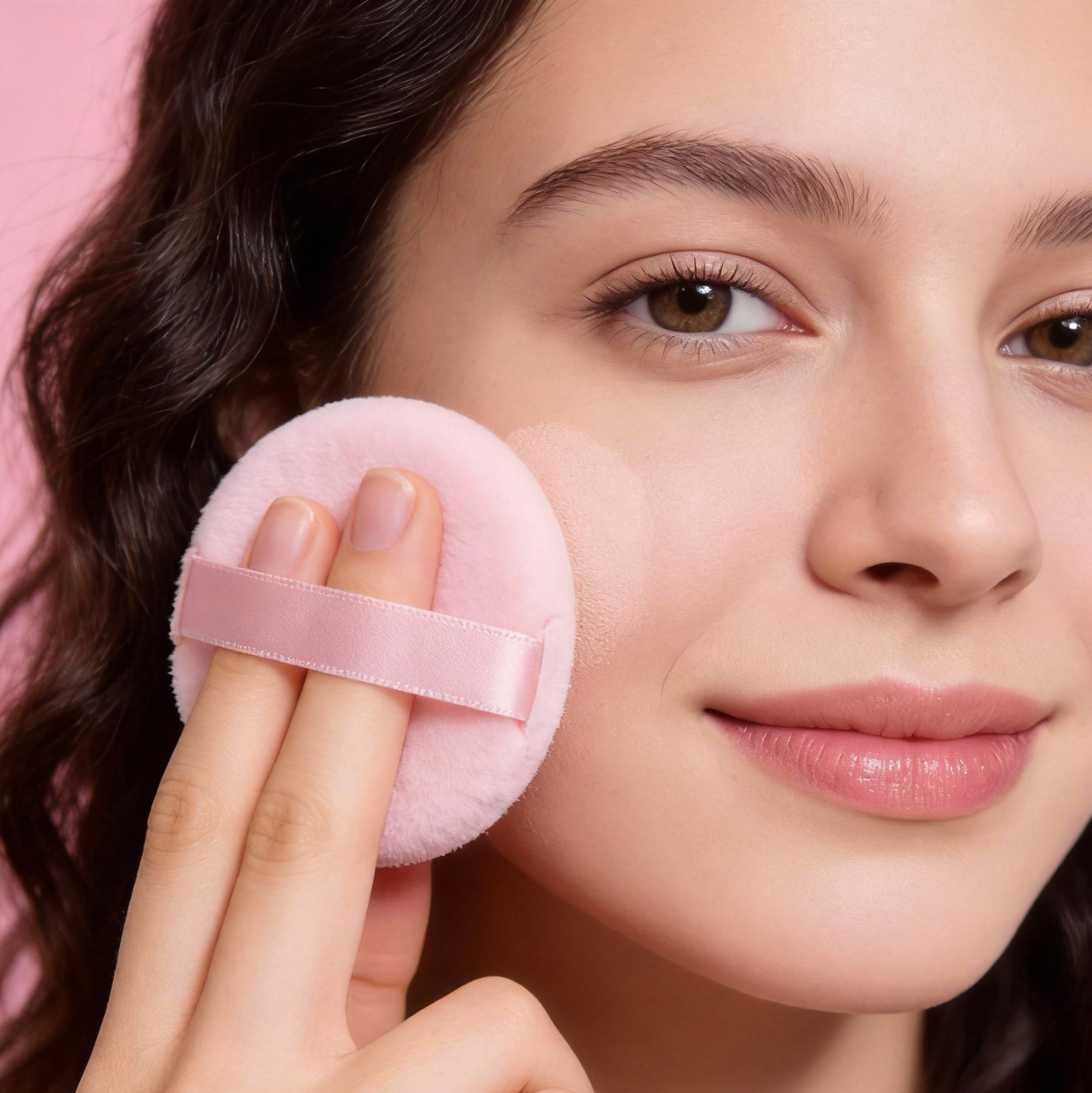 Set of 7 Blue & Pink Facial Puff