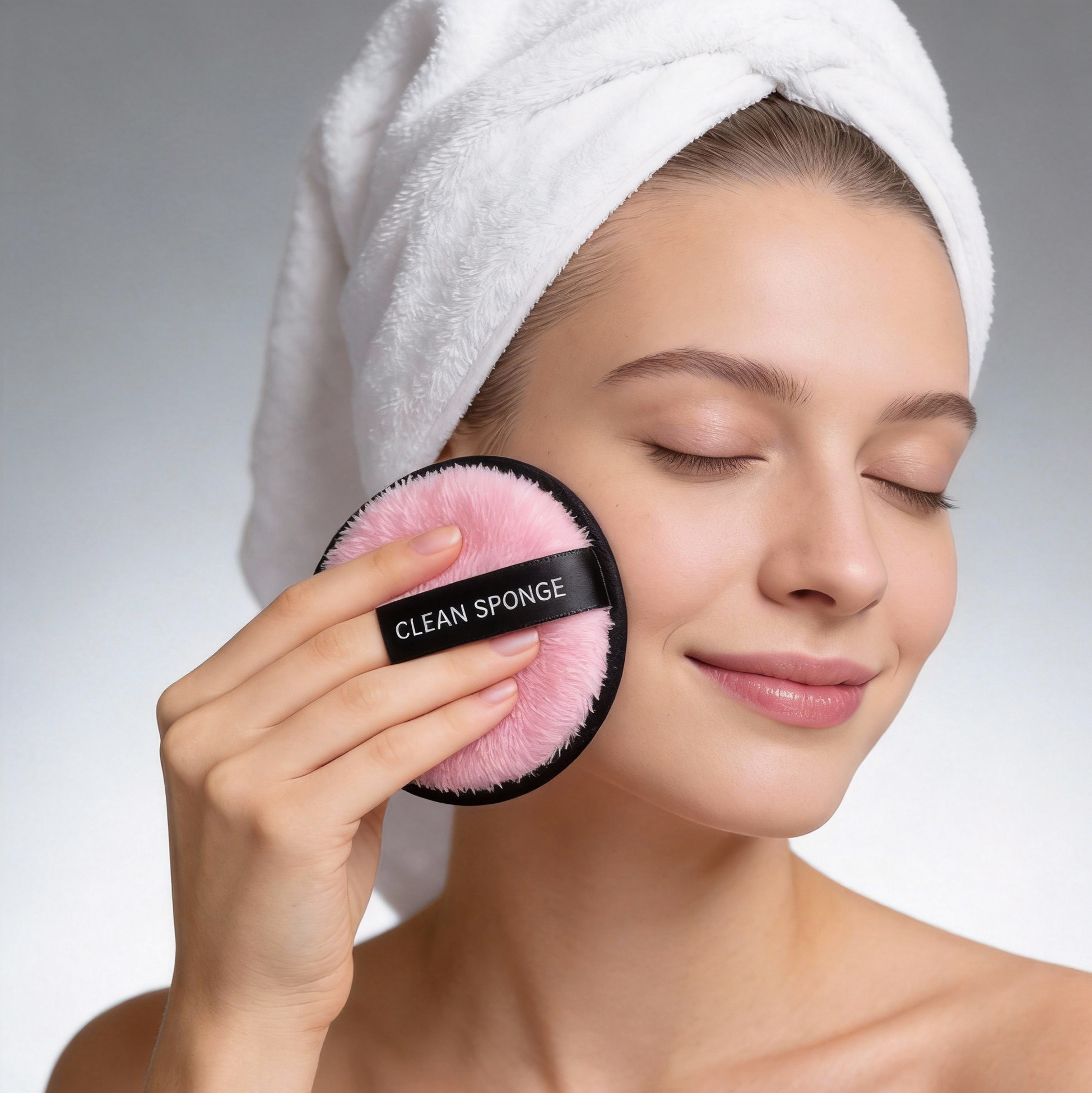 Set of 7 Pink Makeup Sponge