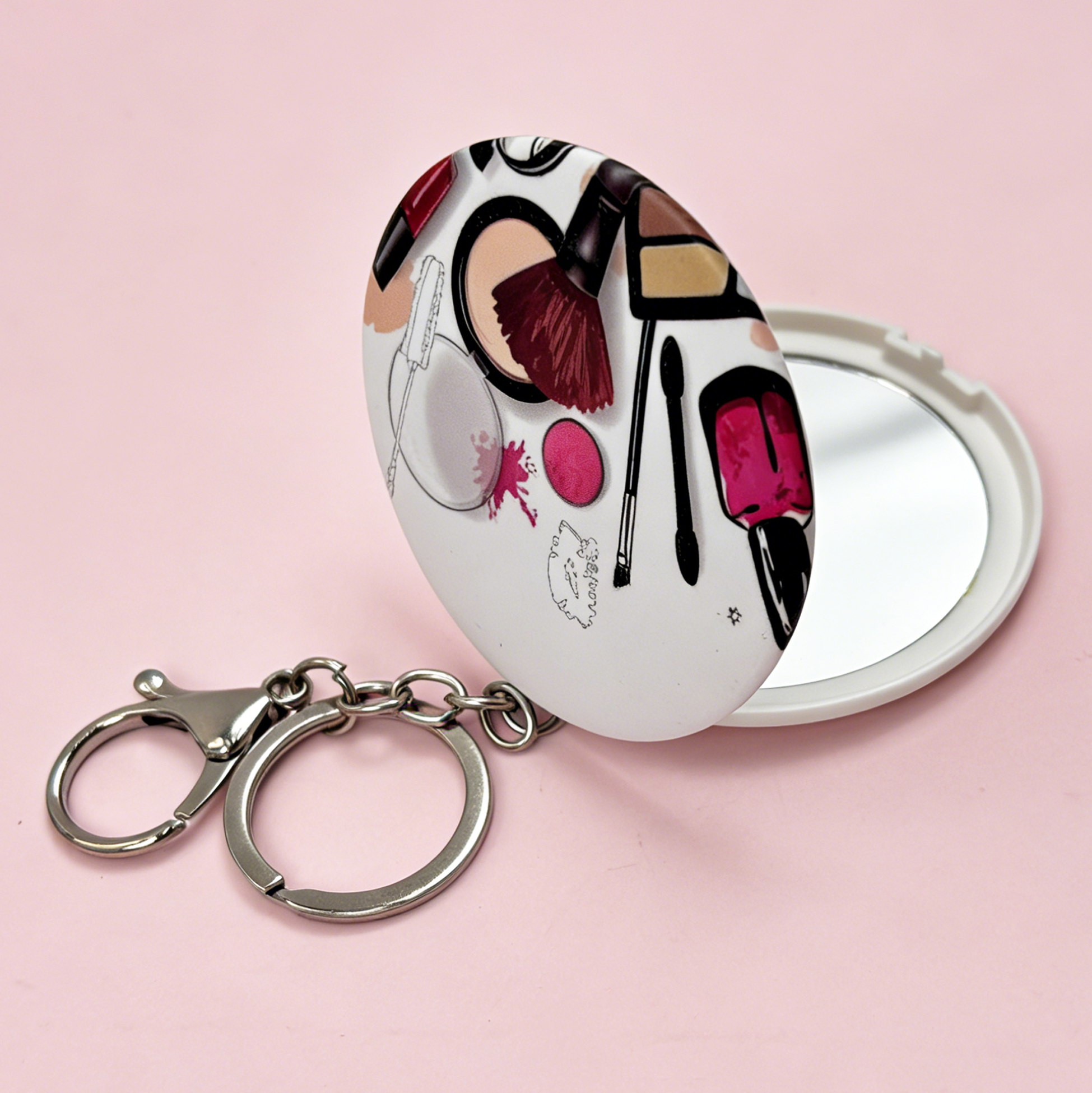 Makeup Tools Print Compact Mirror
