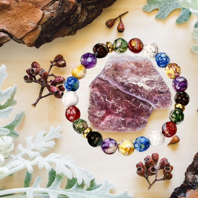 7 Chakra Natural Stone Bracelet Yoga Balance Energy Beads Volcanic Stone Men Women Jewelry Bangle Meditation Gift