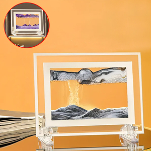 Moving Sand Art Picture Living Room Ornament 5-inch 3d Three-dimensional Hourglass Painting Home Office Decoration