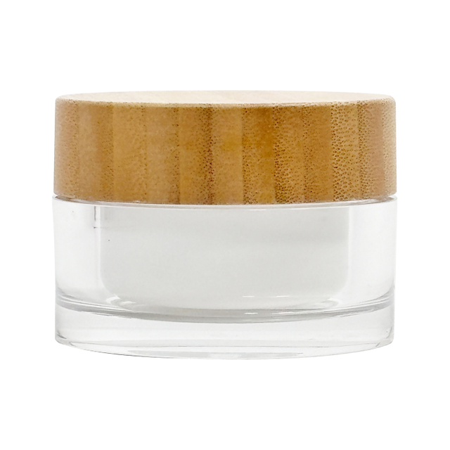 50ml Glass Cream Jar with Bamboo Lid