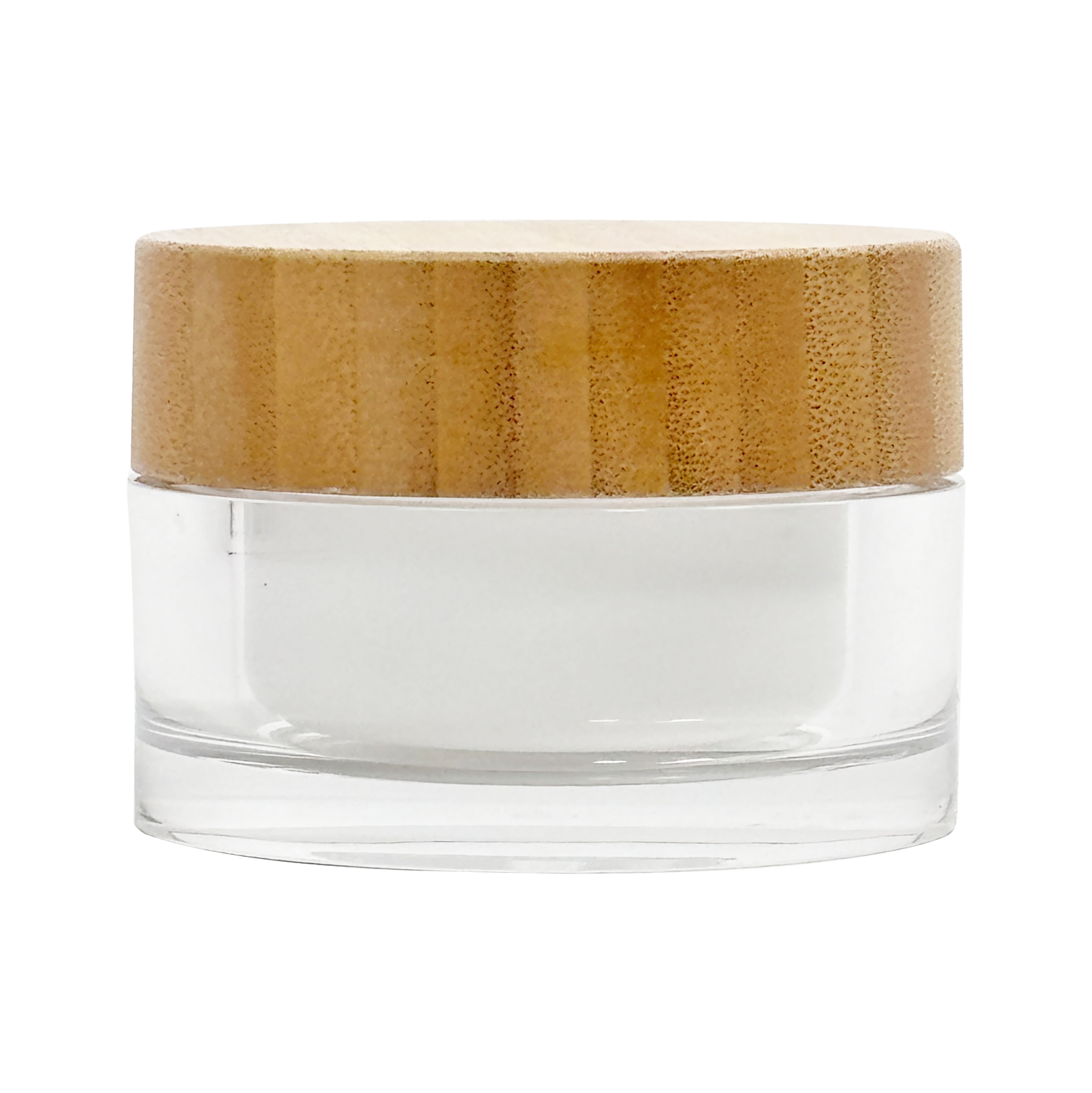 50ml Glass Cream Jar with Bamboo Lid
