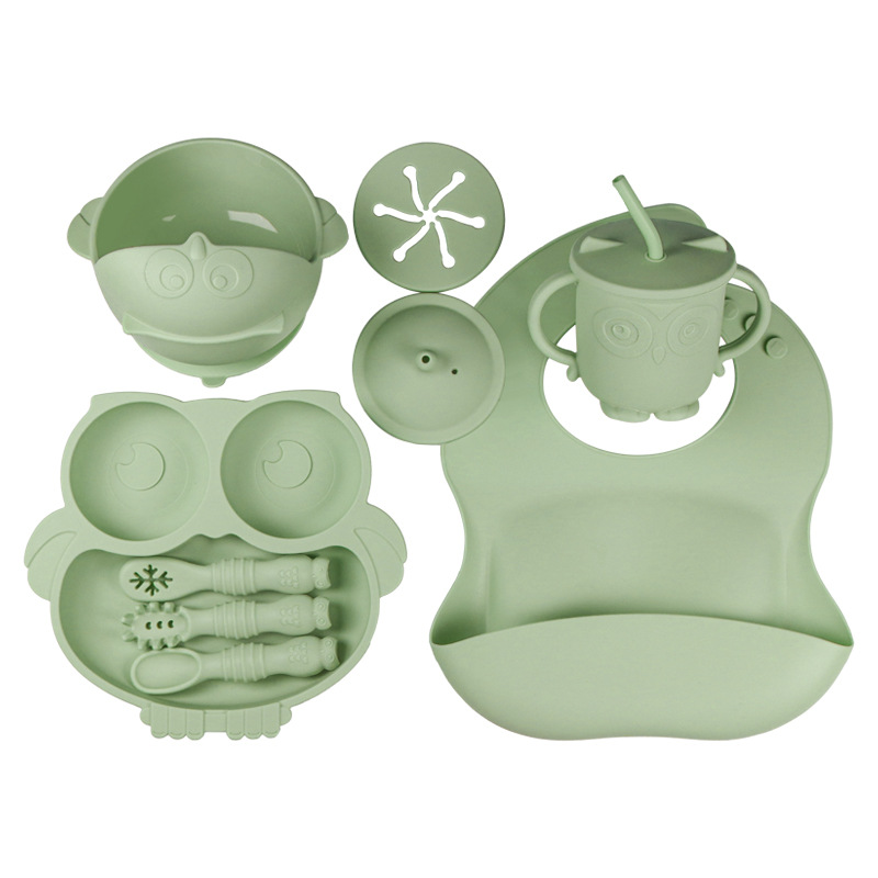 6-pcs Durable Silicone Infant Tableware Kit