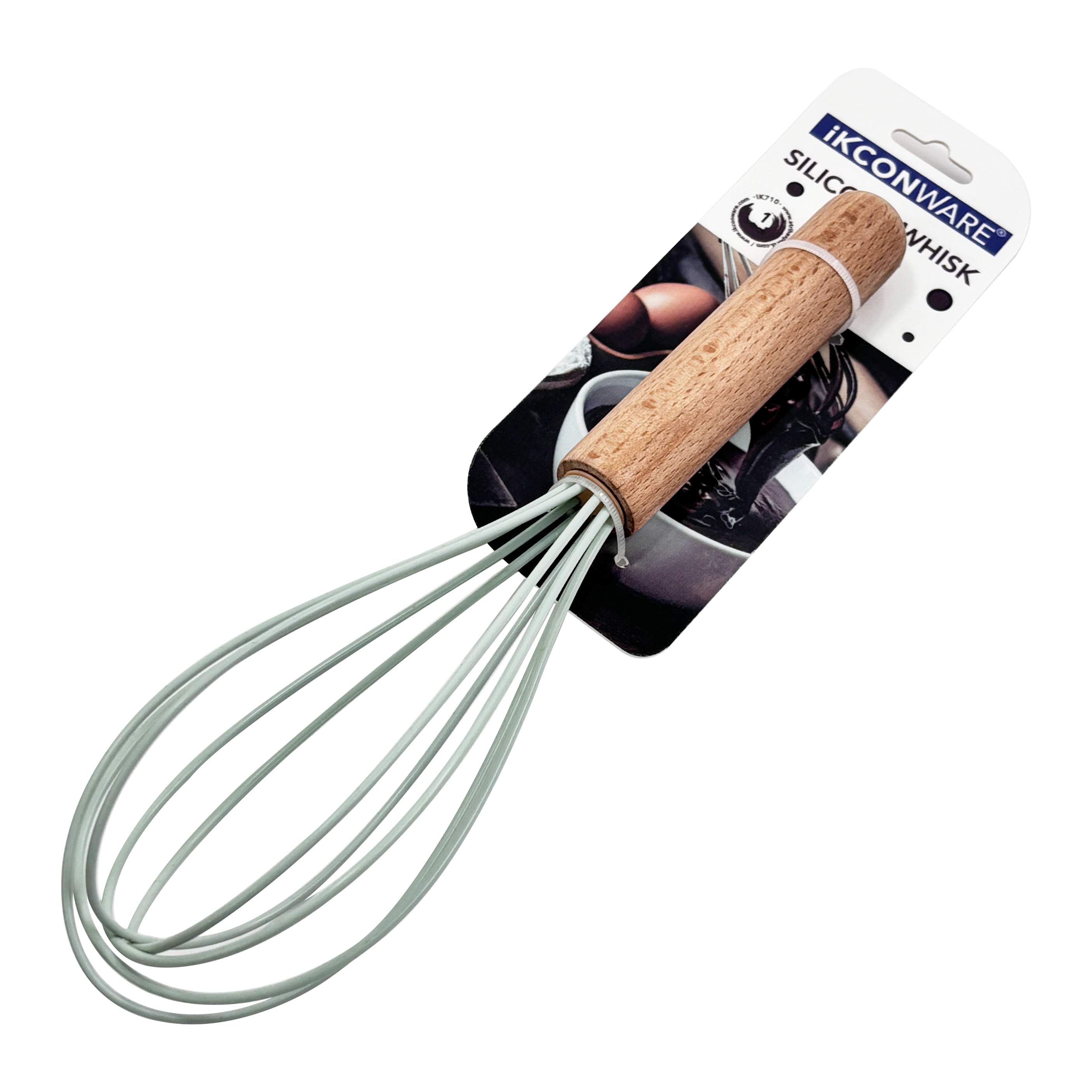 Wooden Handle Silicone Whisk
