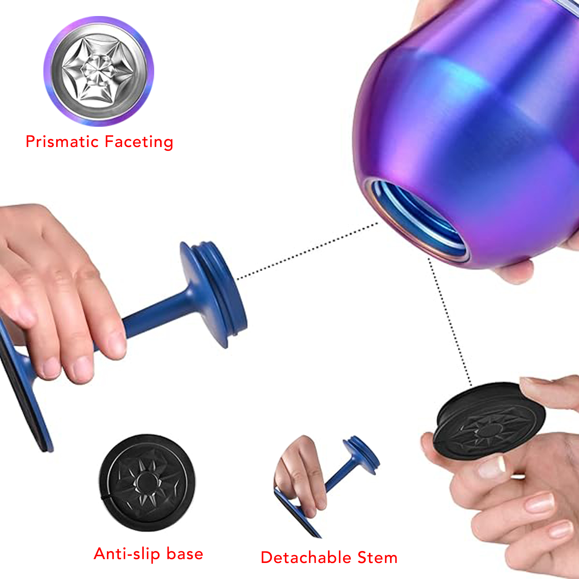 360ML Detachable Stainless Steel Wine Glass