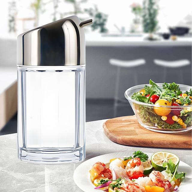 Oil Dispenser Bottle with Stainless Steel Lid