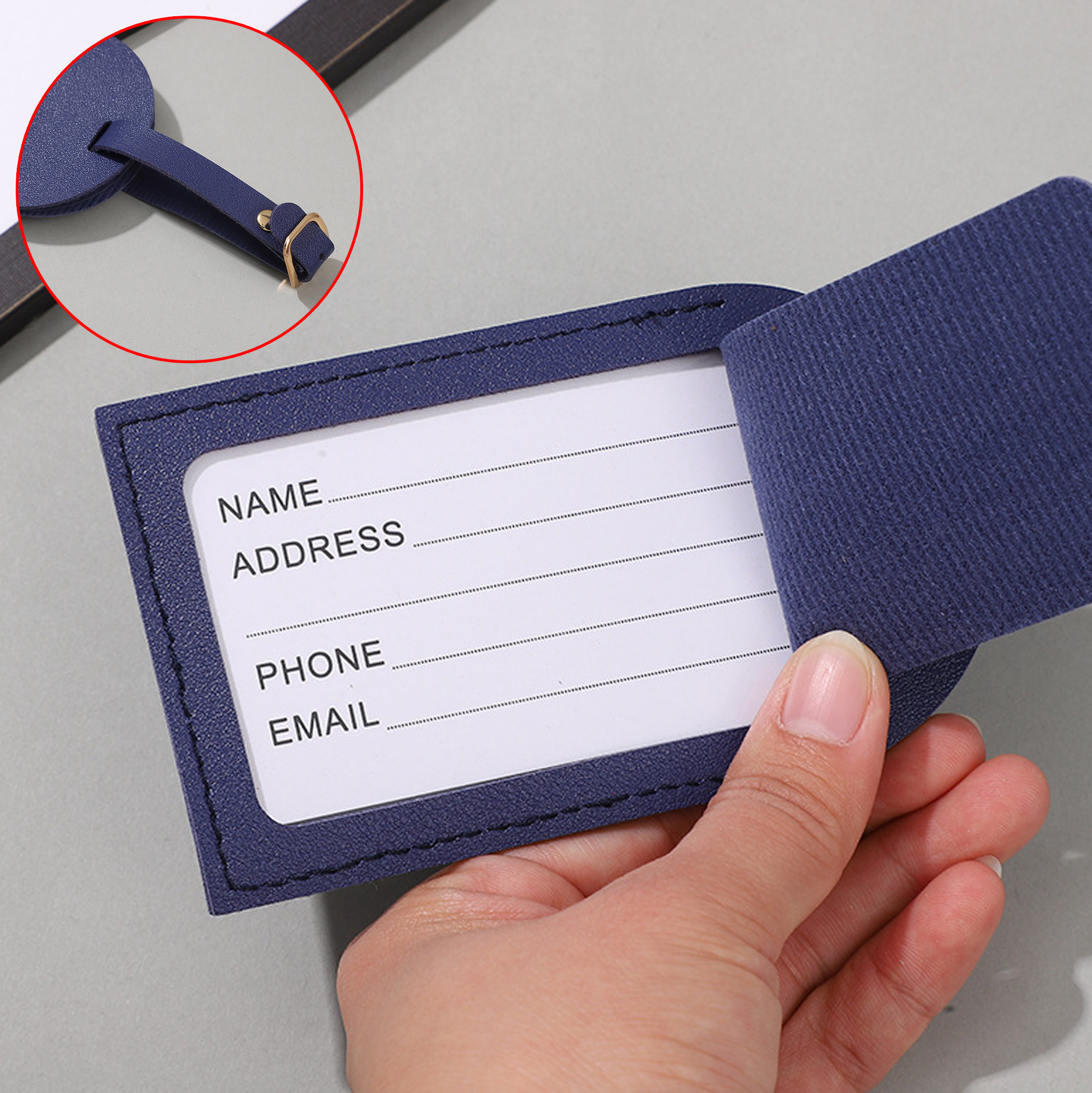 Colorful Leather Luggage Tag