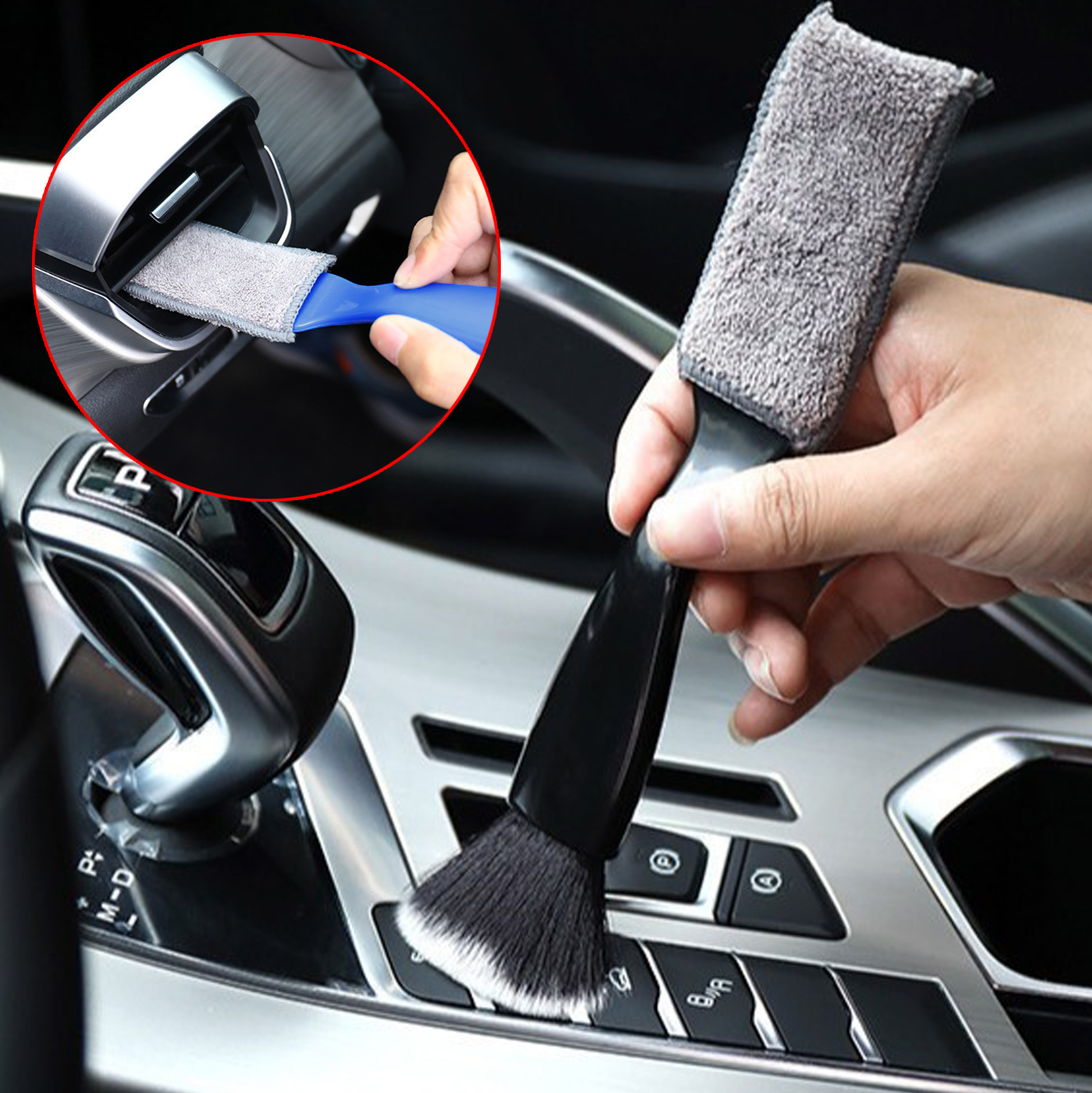 Dual Ended Car Interior Cleaning Brush