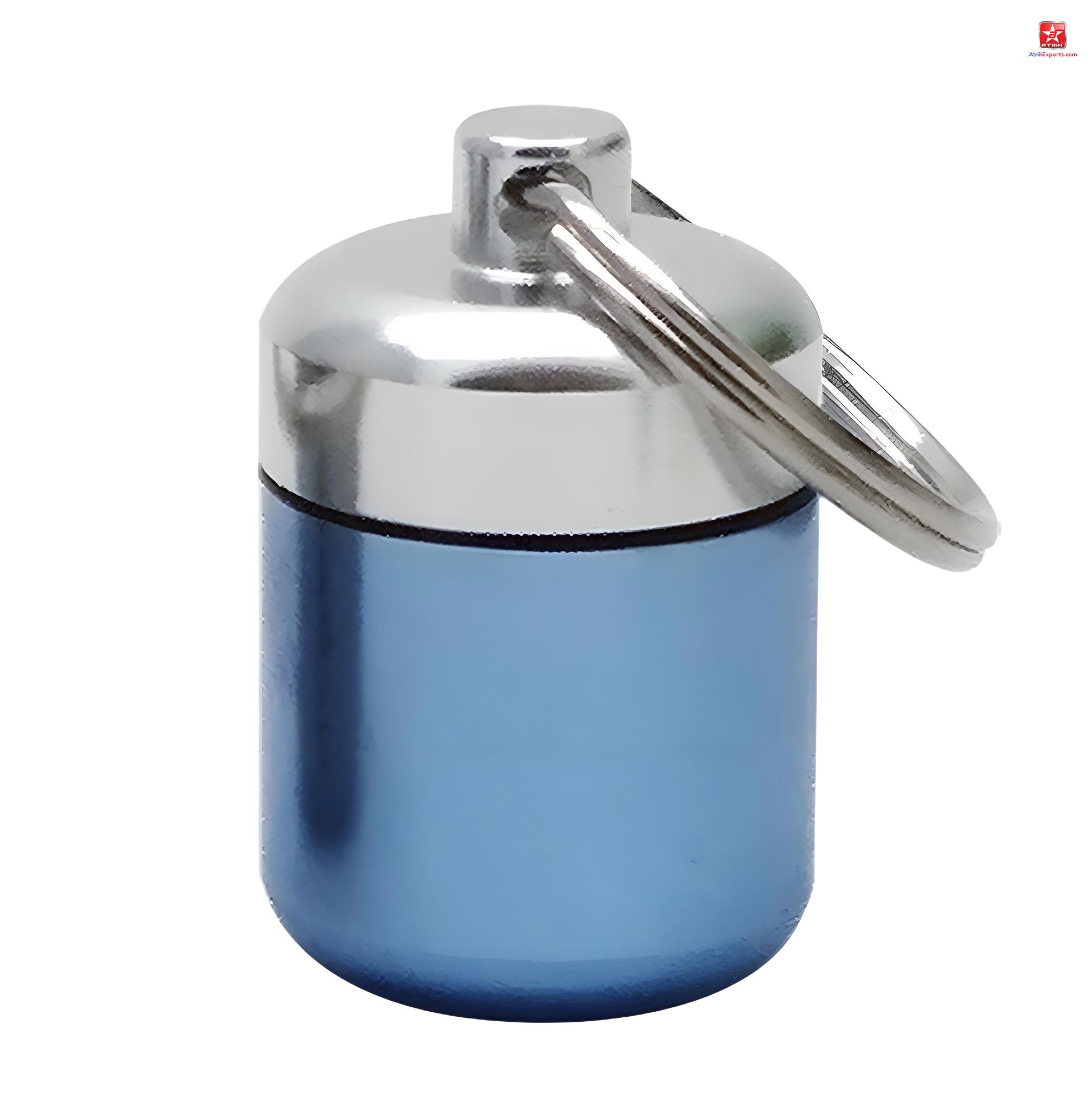 Mini Metal Pill Container Keychain