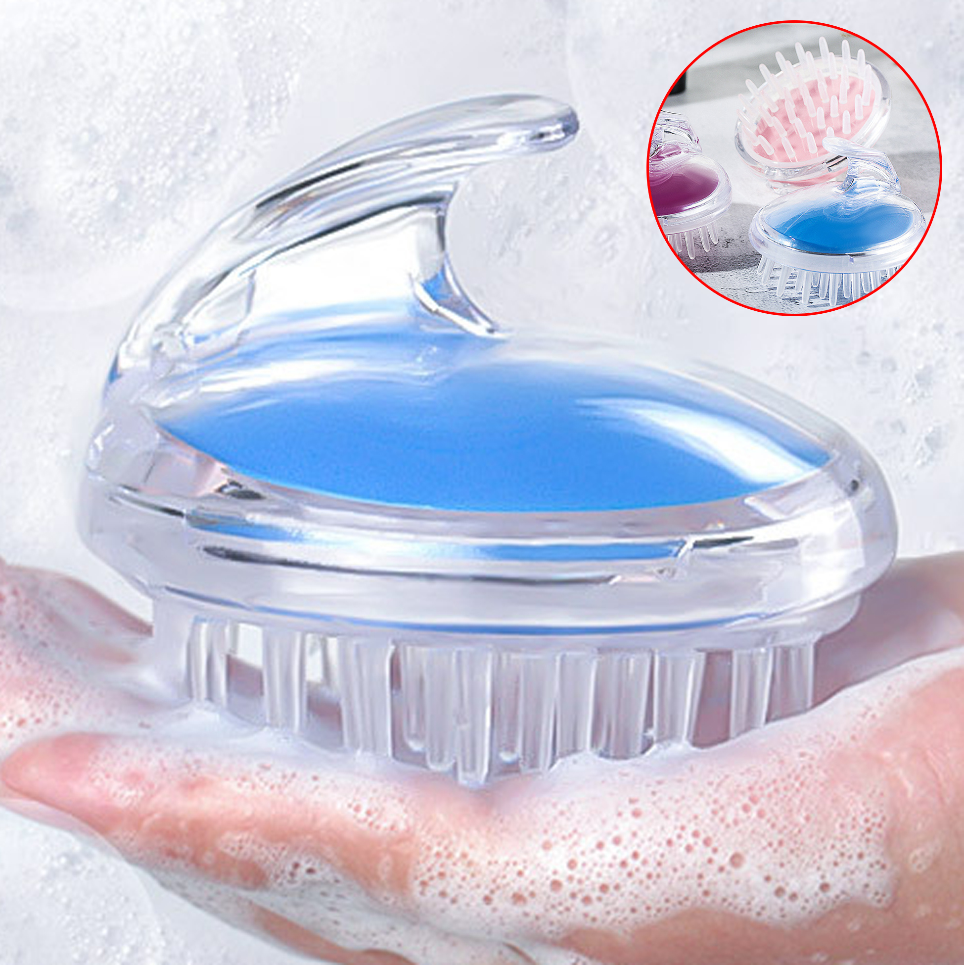 Ergonomic Silicone Scalp Shampoo Brush