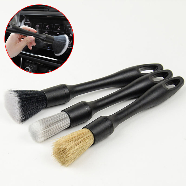 3 Pieces Professional Car Cleaning Brush Set