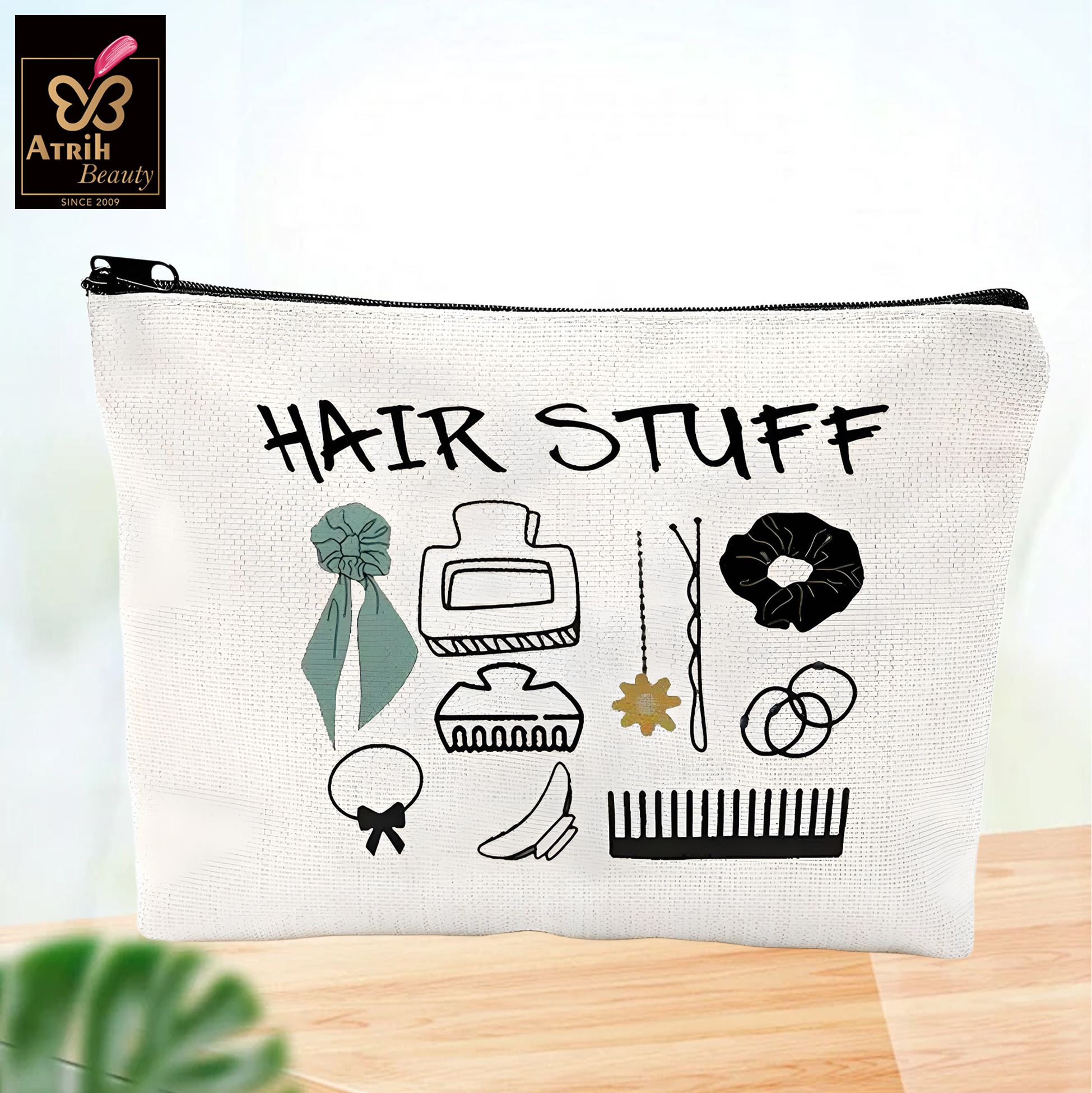Make Up Canvas Zipper Pouch