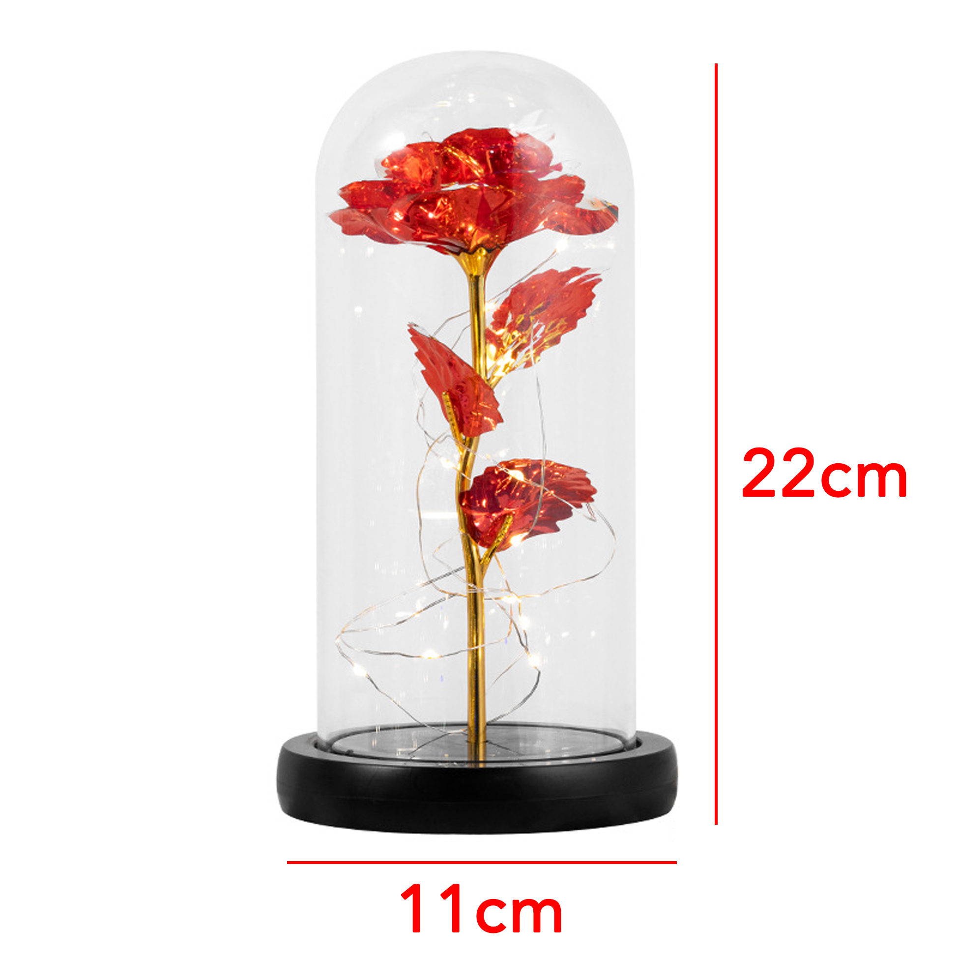 Enchanted LED Rose in Glass Dome