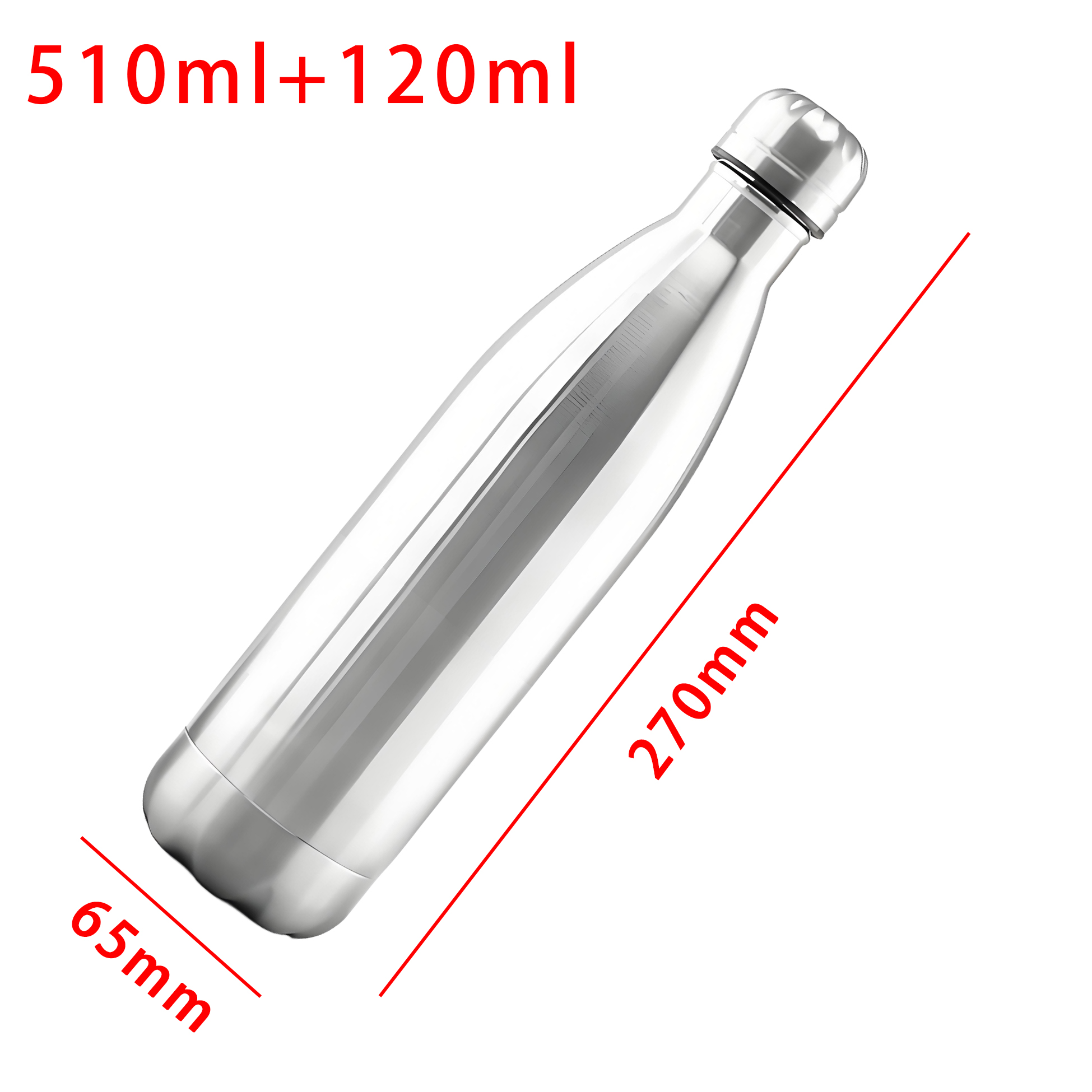 Stainless Steel Dual - Compartment Water Bottle